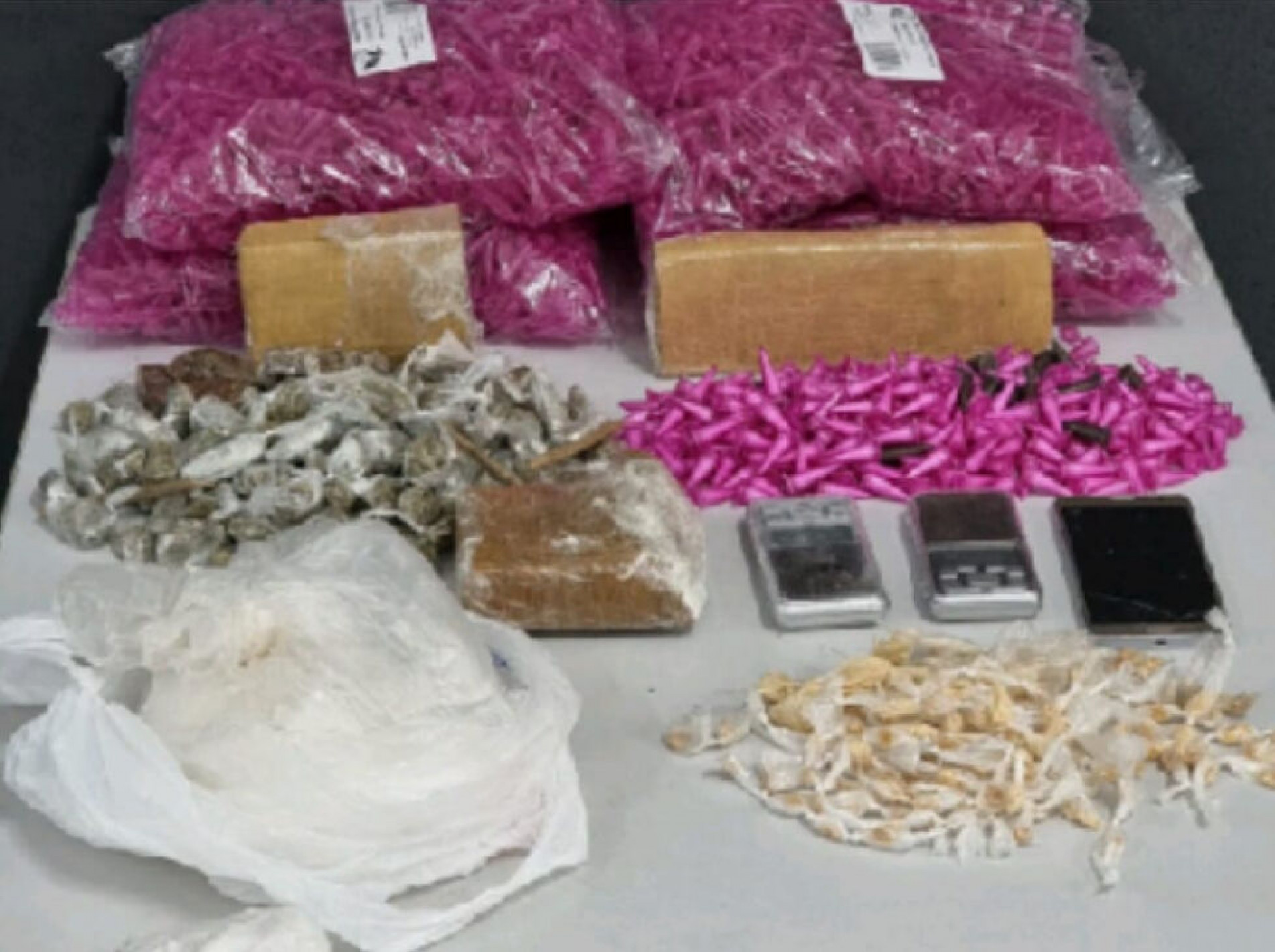 Policiais encontraram os entorpecentes escondidos na laja da resid&ecirc;ncia do jovem 