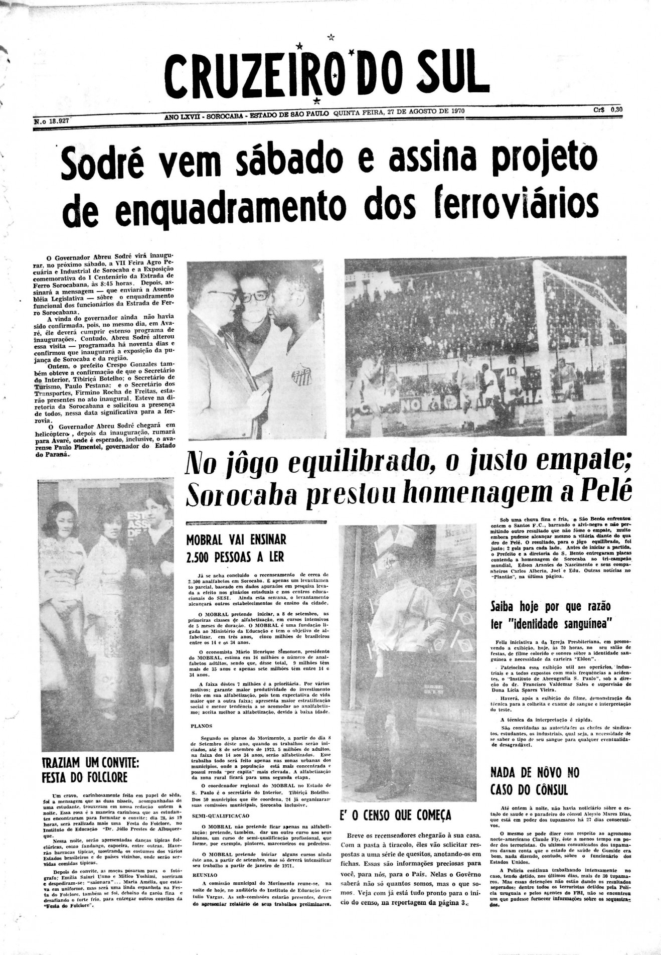 Seu último jogo no Humberto Reale, em 1970, teve homenagem