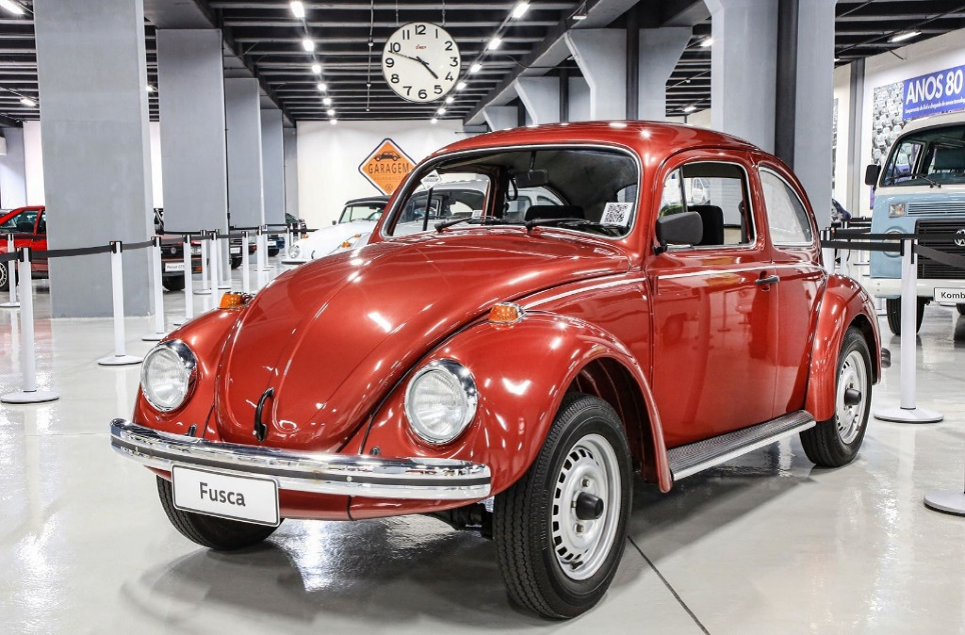 Fusca Creme VW tem três versões históricas do modelo preservadas