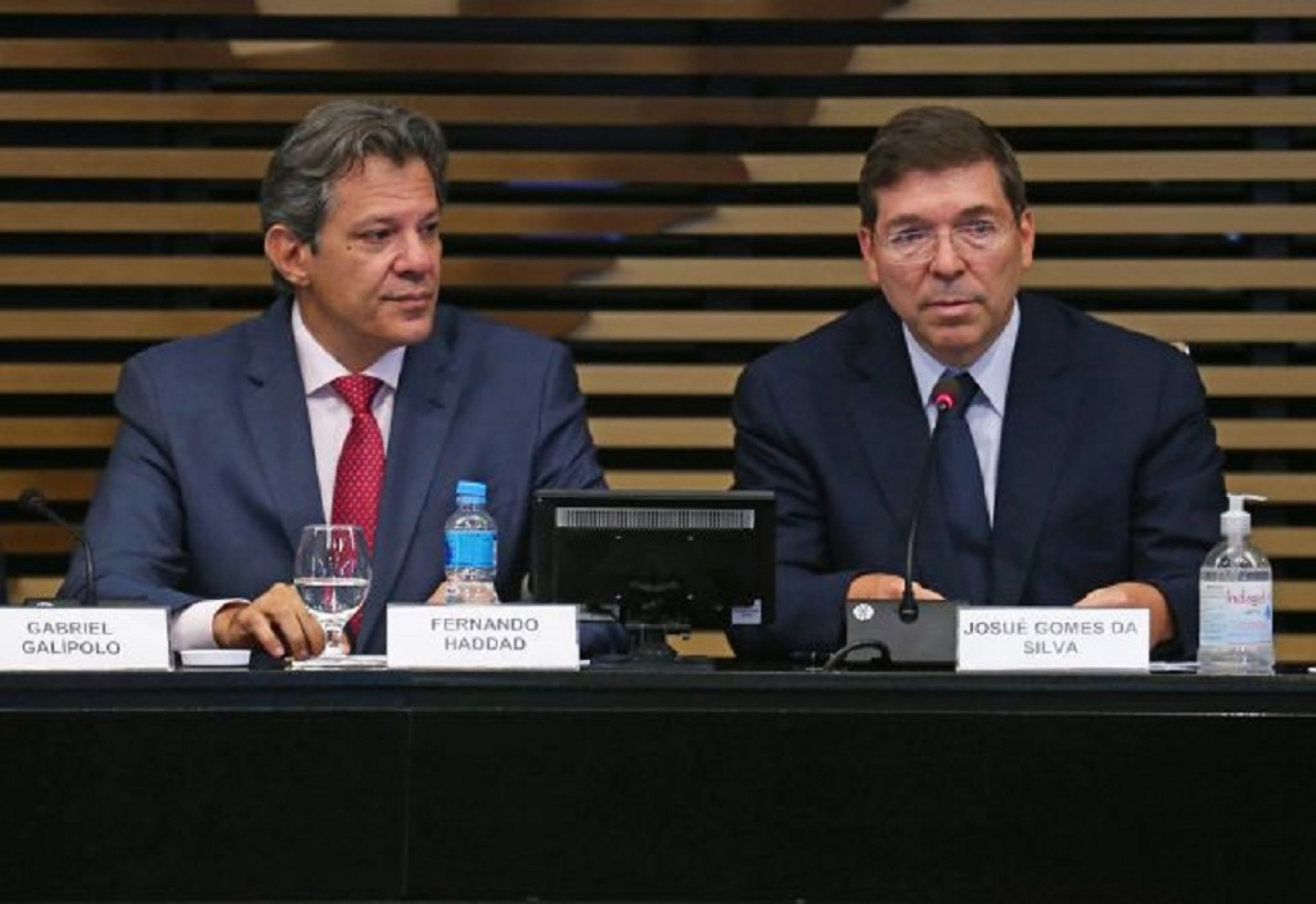 O ministro da Fazenda e o presidente da Fiesp, Josué Gomes