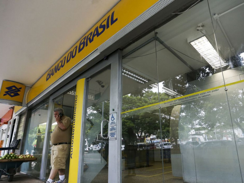 Fachada de Agência do Banco do Brasil.