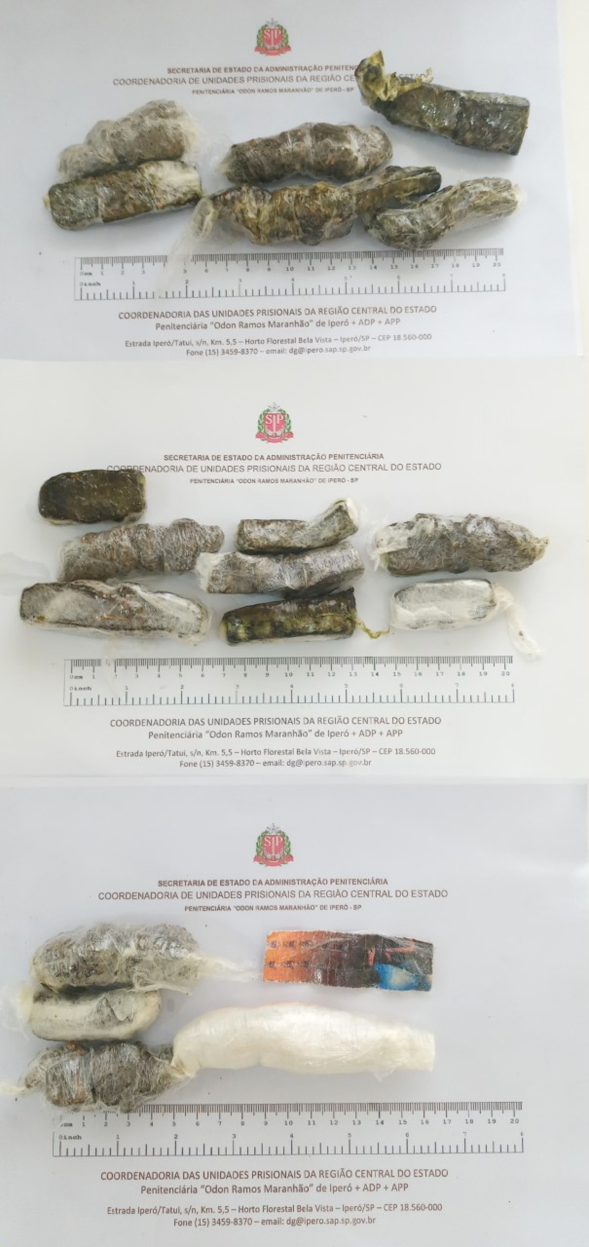 Nas embalagens havia maconha, cocaína e LSD