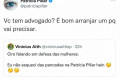 Publicação apagada por Aith, momentos depois da resposta da atriz - Reprodução/Twitter
