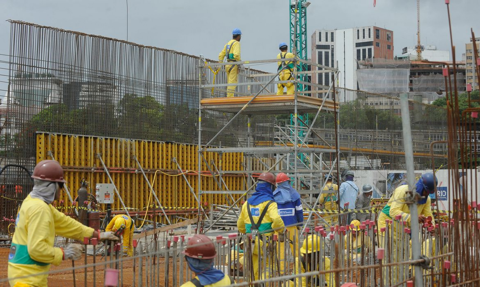 Rio de Janeiro - O prefeito Eduardo Paes inaugura sala de visitação do Museu do Amanhã, em construção no Pier Mauá, na zona portuária do Rio. Na foto o canteiro de obras do Museu do Amanhã.