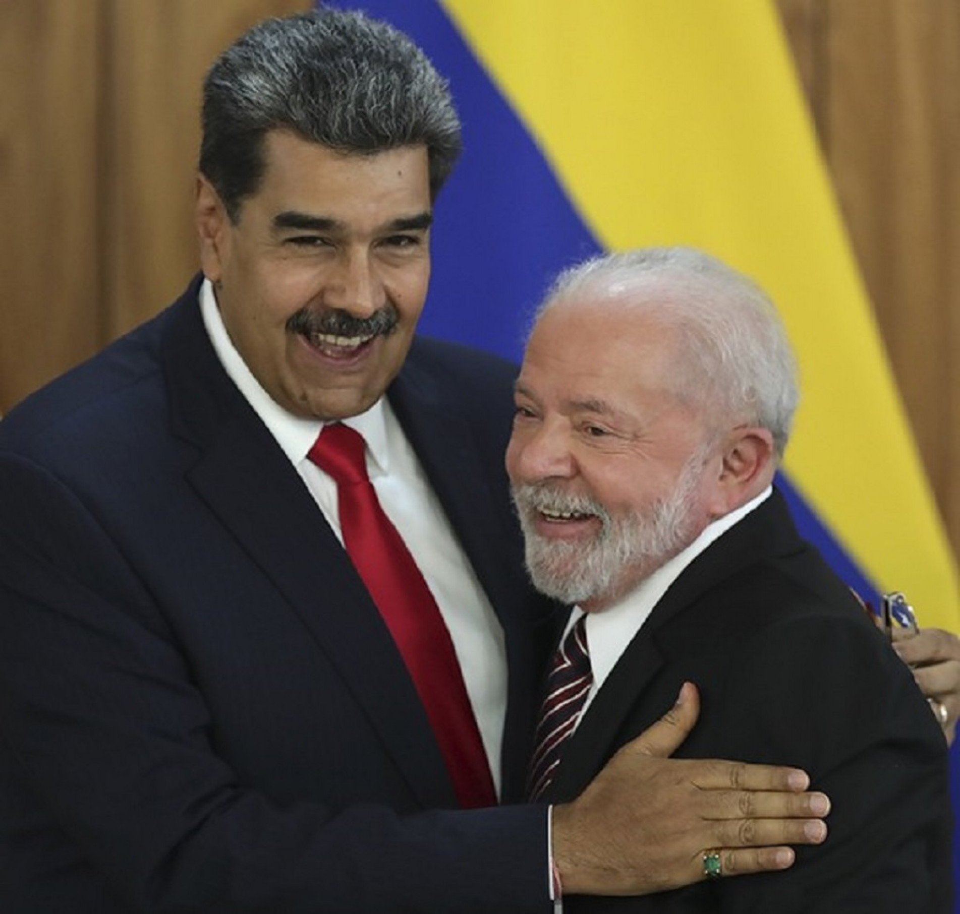 Presidente da Venezuela e o presidente Lula em encontro no Brasil