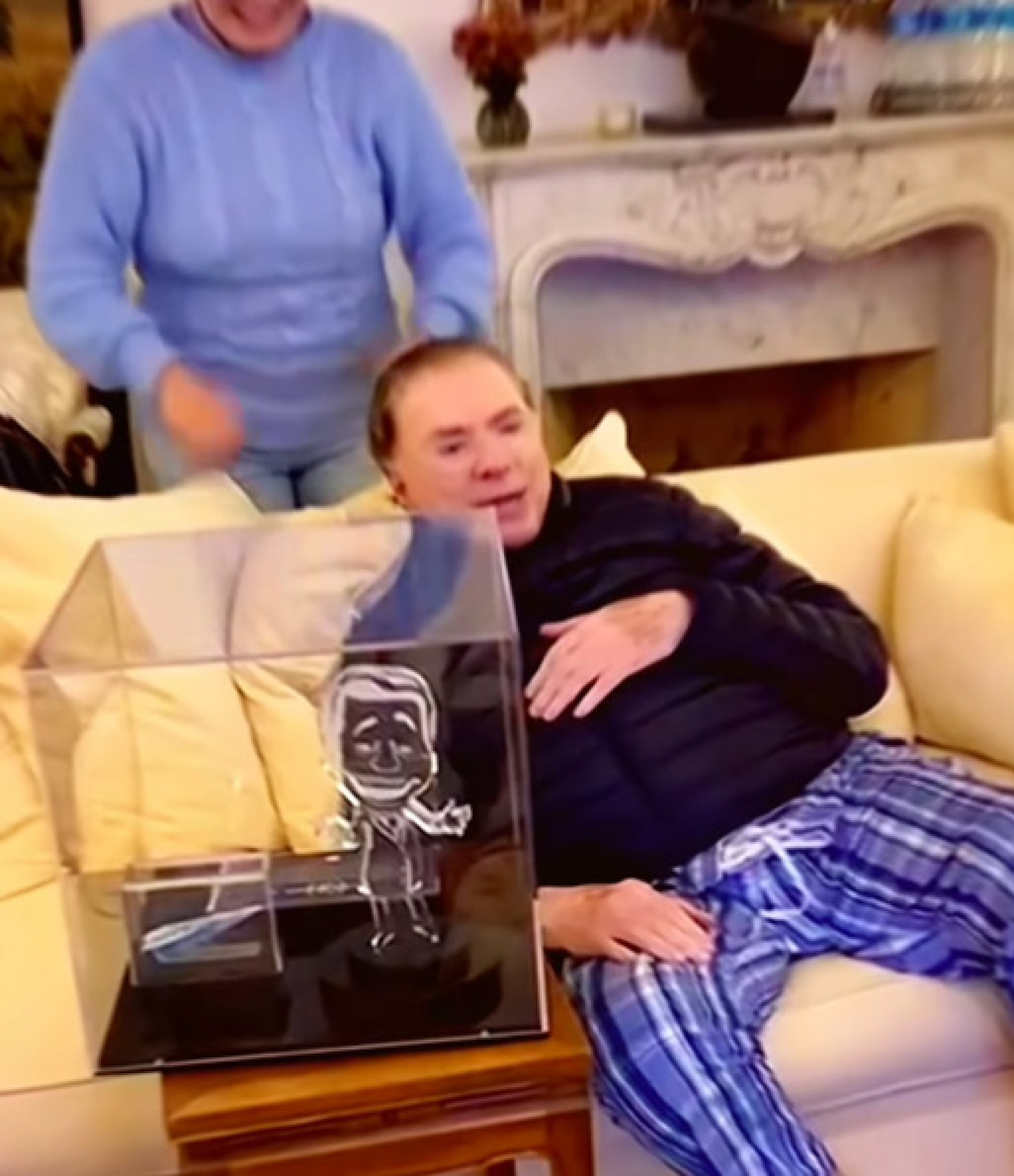 Registro foi feito na casa do apresentador