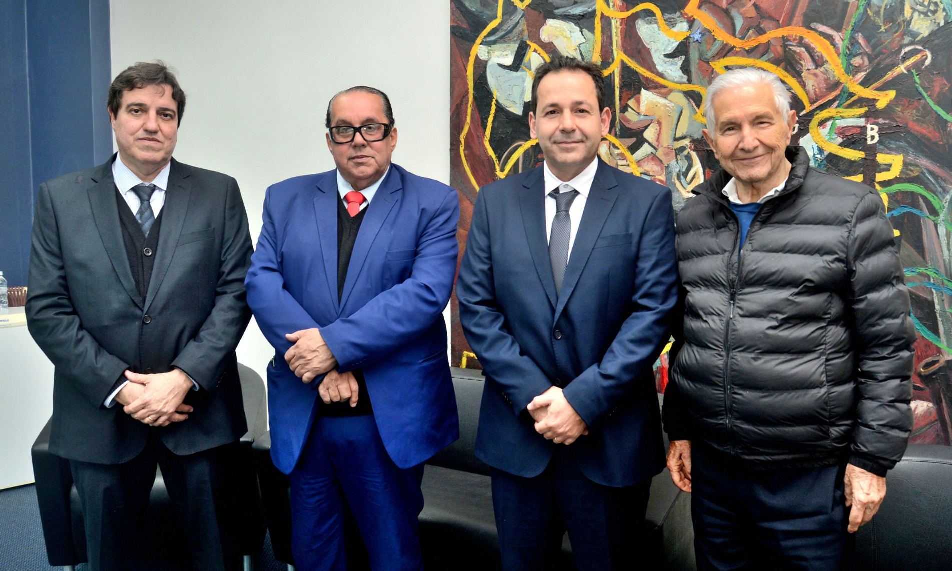 Na FUA, Antônio Fojo da Costa, Ubiratan Vieira e Marcus Alves de Mello foram recebidos por Laelso Rodrigues