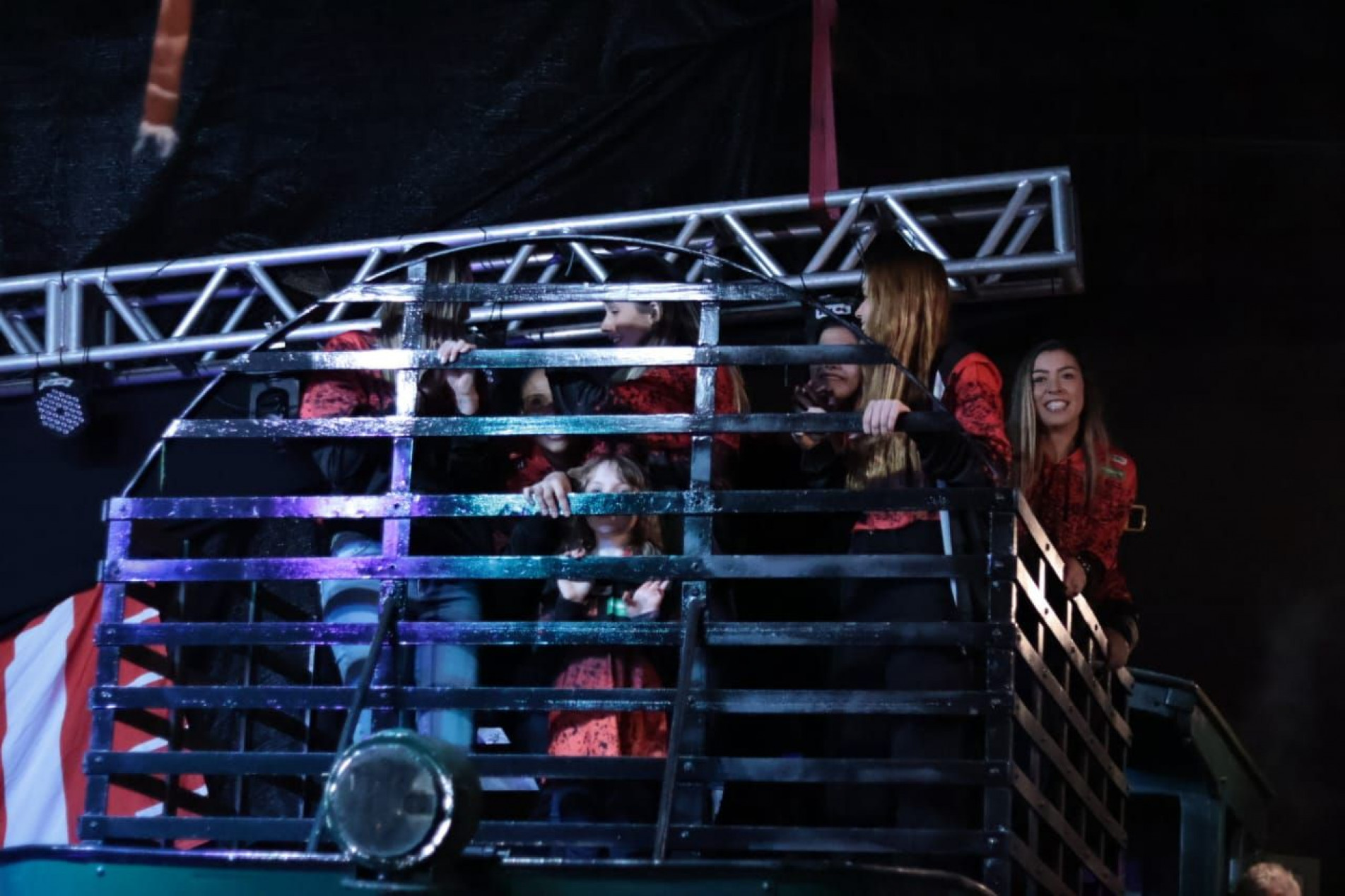 Jogadoras chegaram de maria-fumaça no evento
