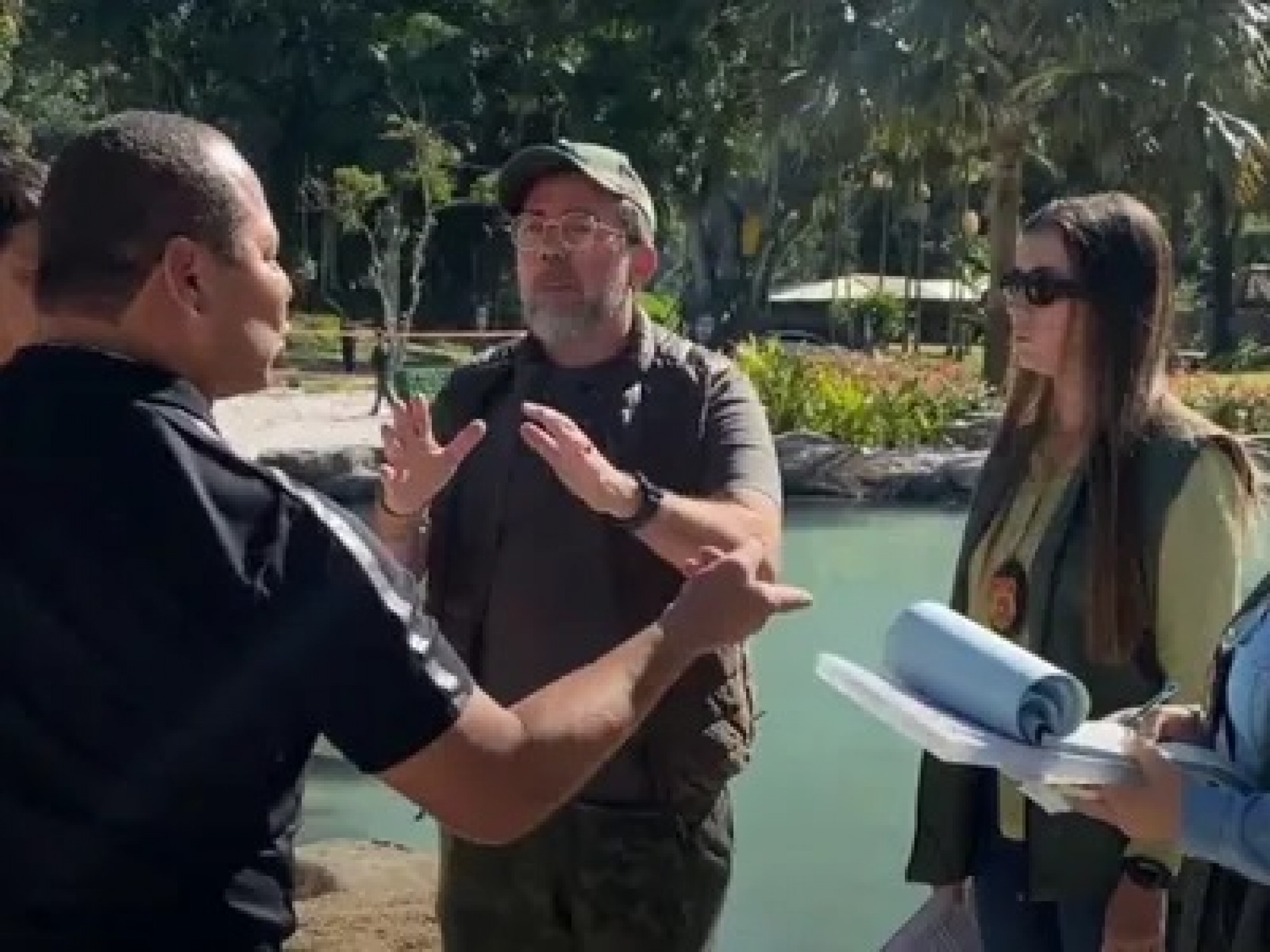 O pai do jogador discutiu com os fiscais do meio ambiente