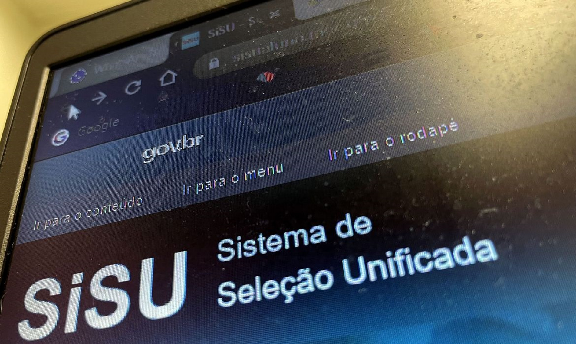 Página do SISU 2023 na internet