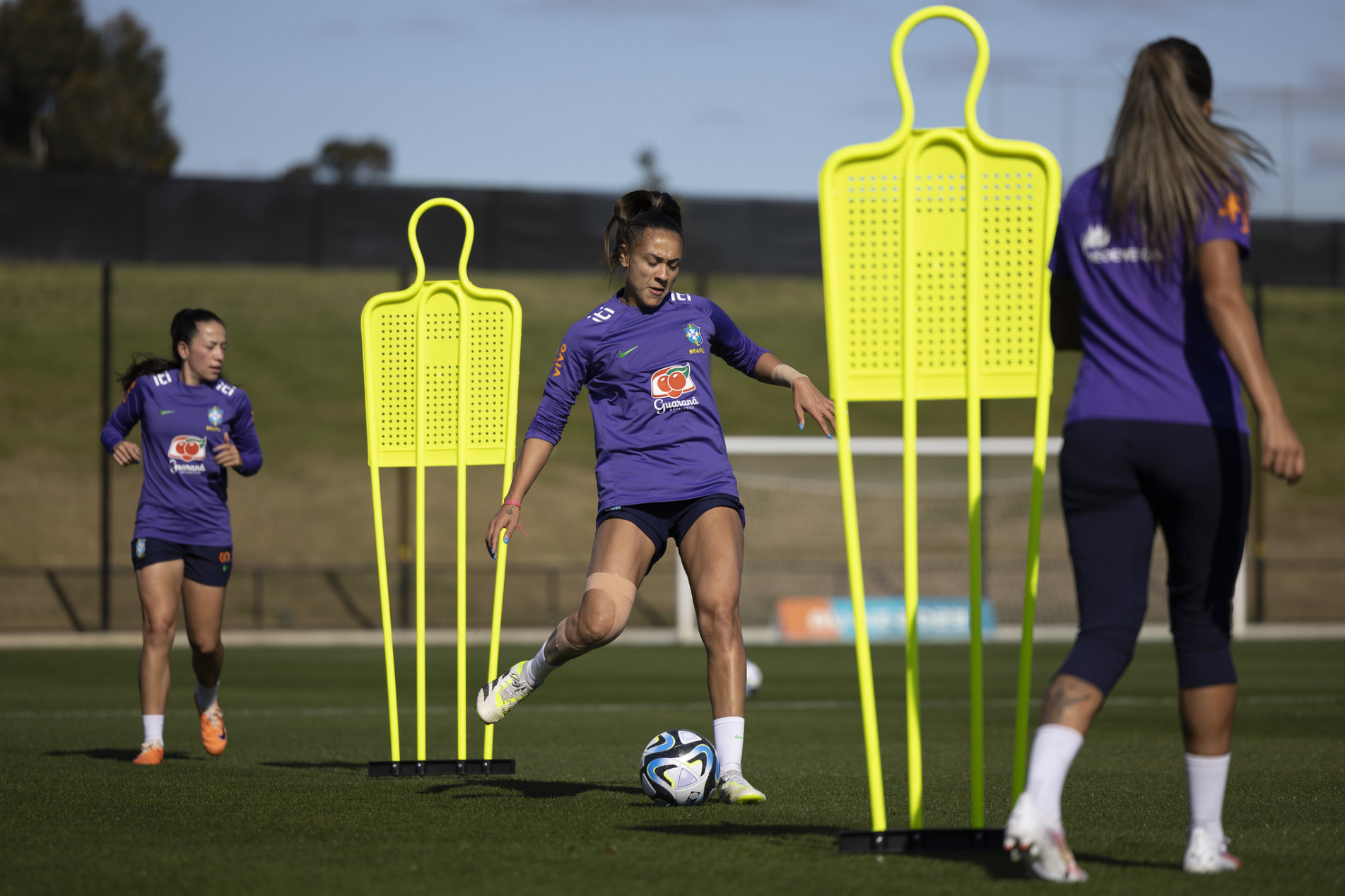 Treinaram ontem as atletas que não atuaram contra o Panamá