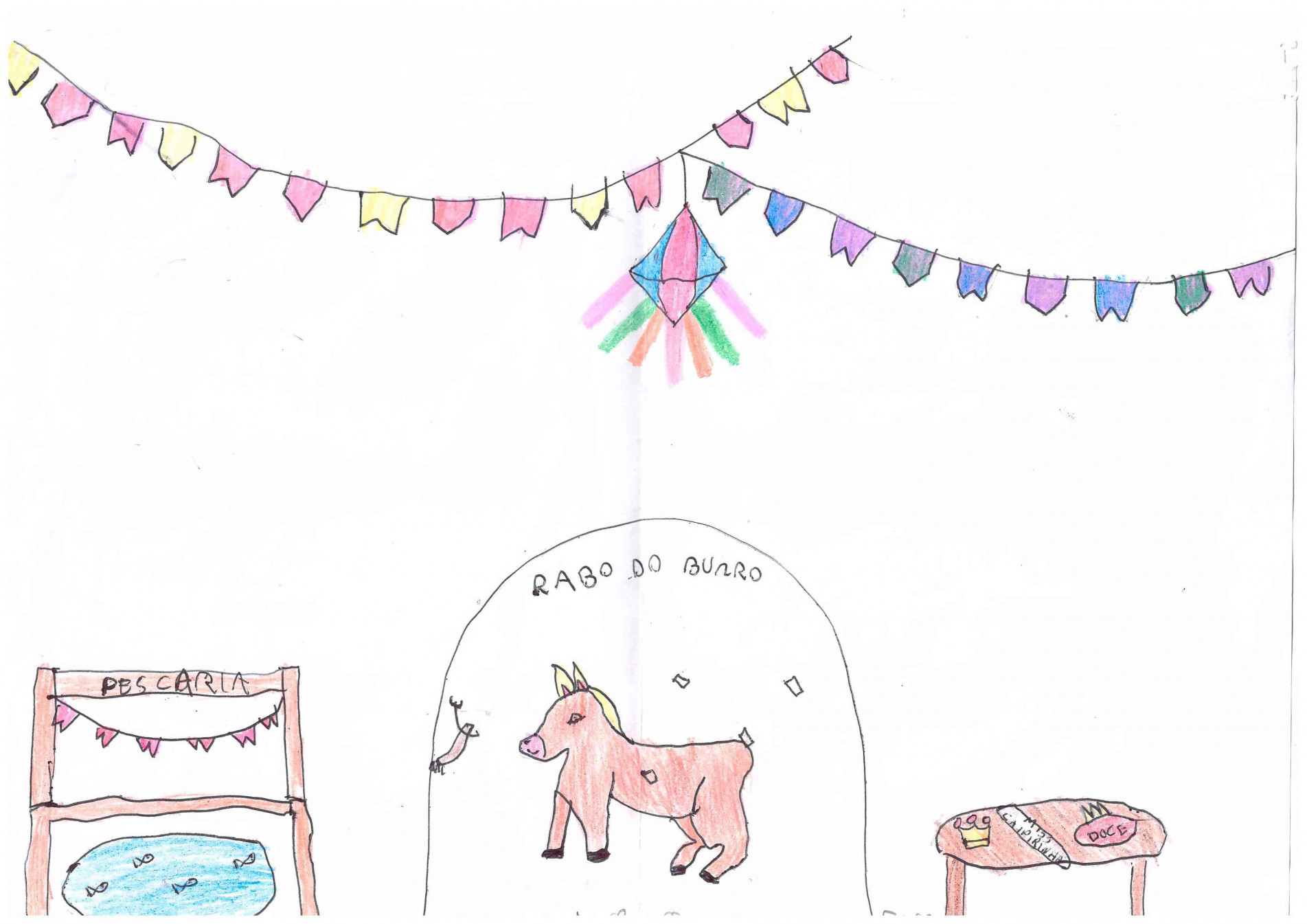 Heloísa Martinho Nunes e José Henrique da Silva representaram o que mais gostam na festa junina