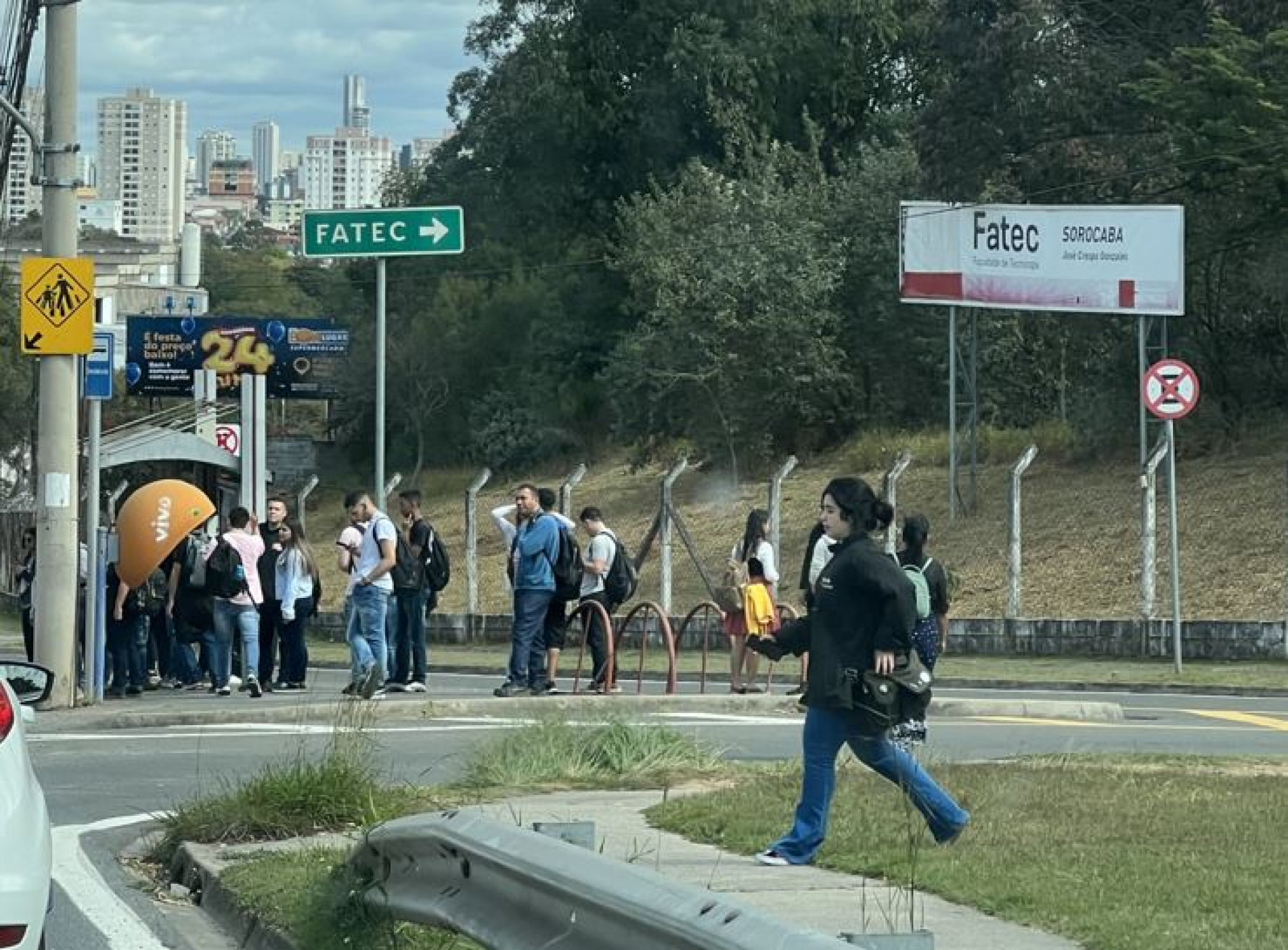 Na Fatec de Sorocaba, o movimento de alunos ainda foi grande na manhã de ontem
