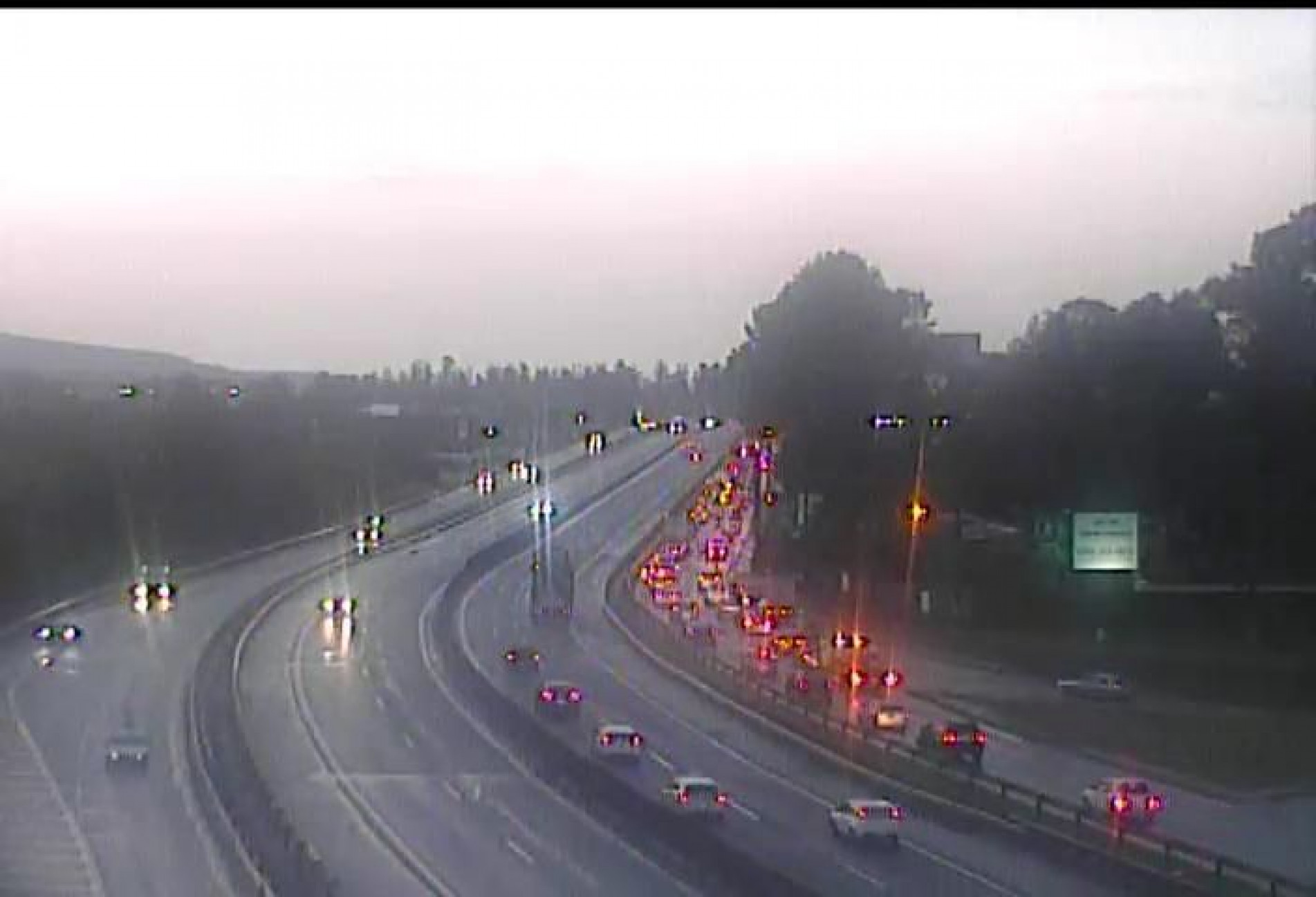 O acidente provocou um quilômetro de congestionamento