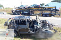 Motorista do carro foi socorrida em estado grave   - Artesp