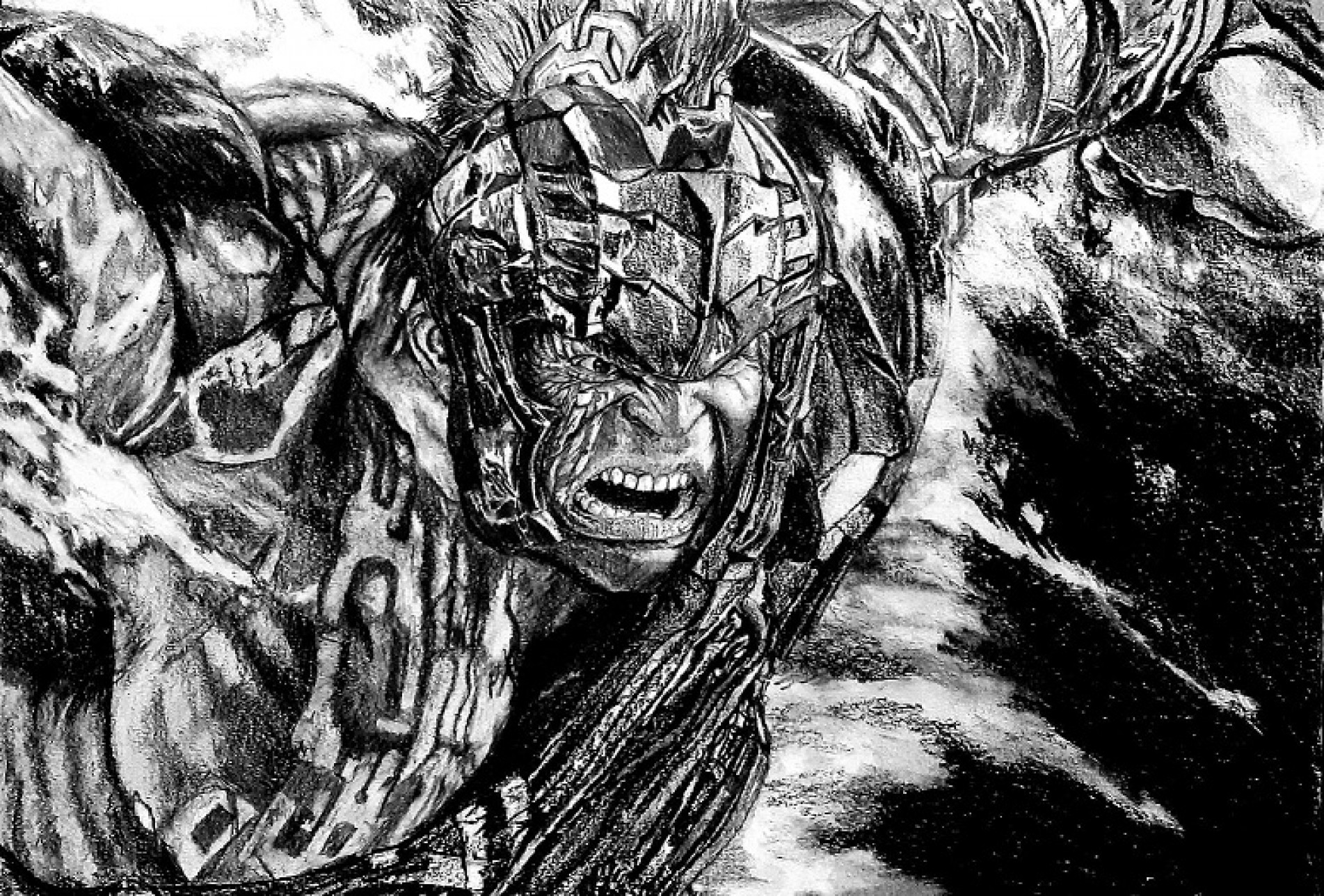 Mostra reúne obras em grafite feitas por Matheus de Azevedo