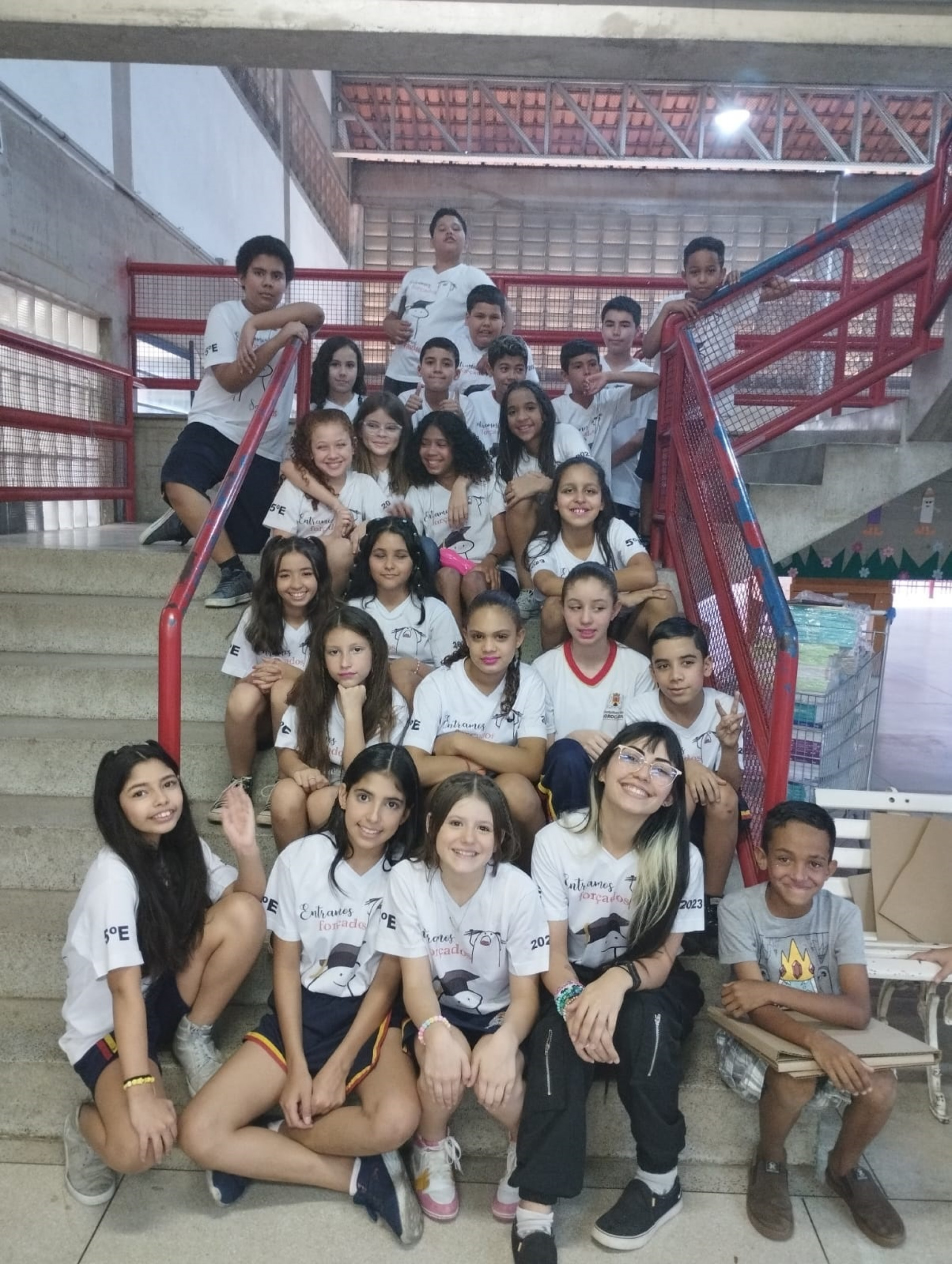 Alunos do 5º ano E da EM Prof. Paulo Fernando Nóbrega Tortello