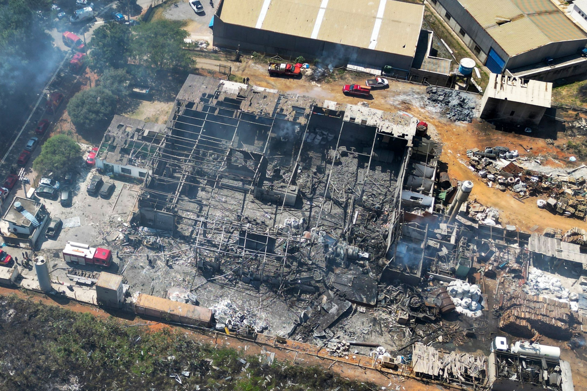 A metalúrgica ficou praticamente destruída