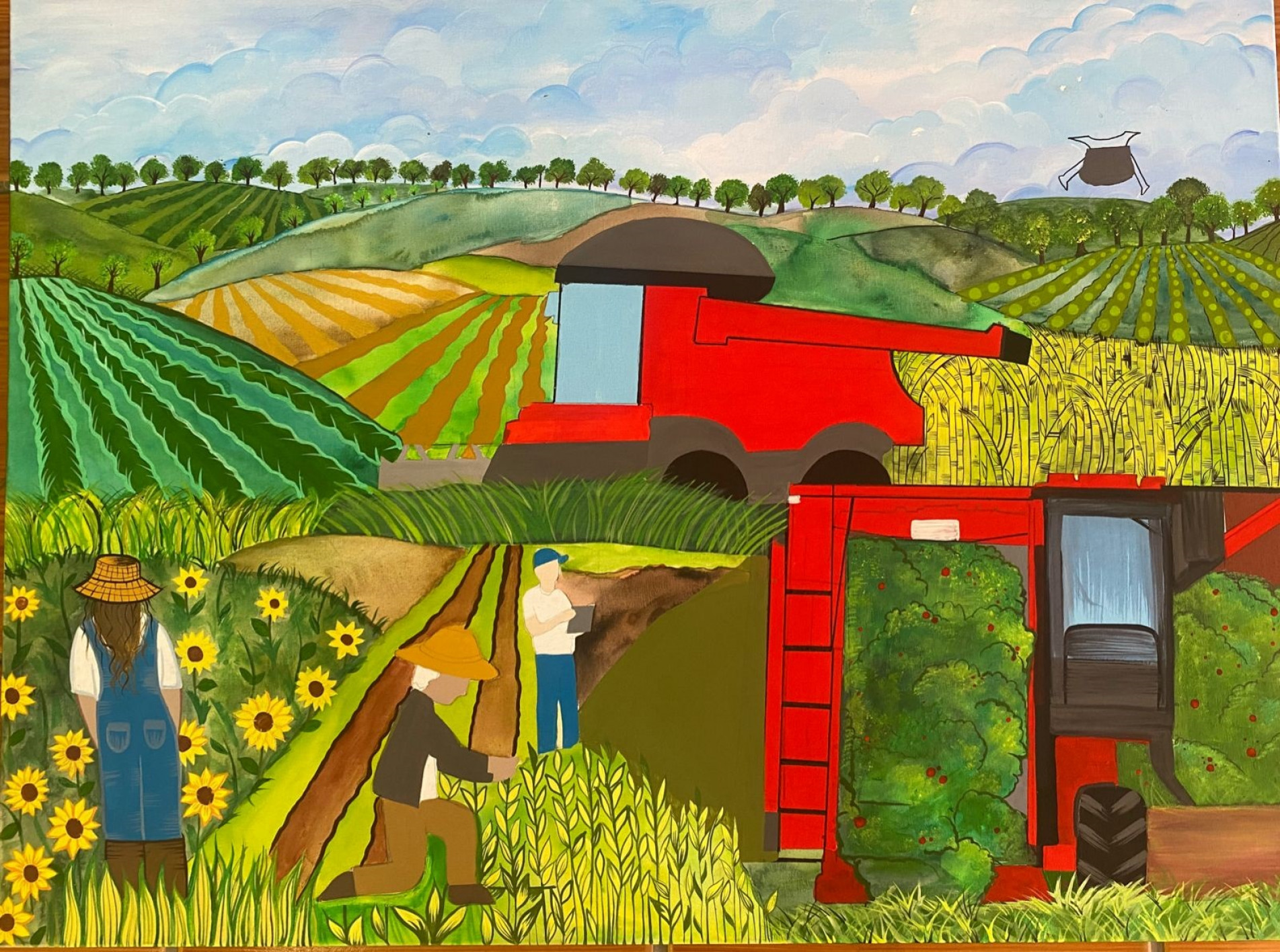 Além da exposição, que conta com 20 obras, acontece hoje (12), uma oficina de pintura gratuita