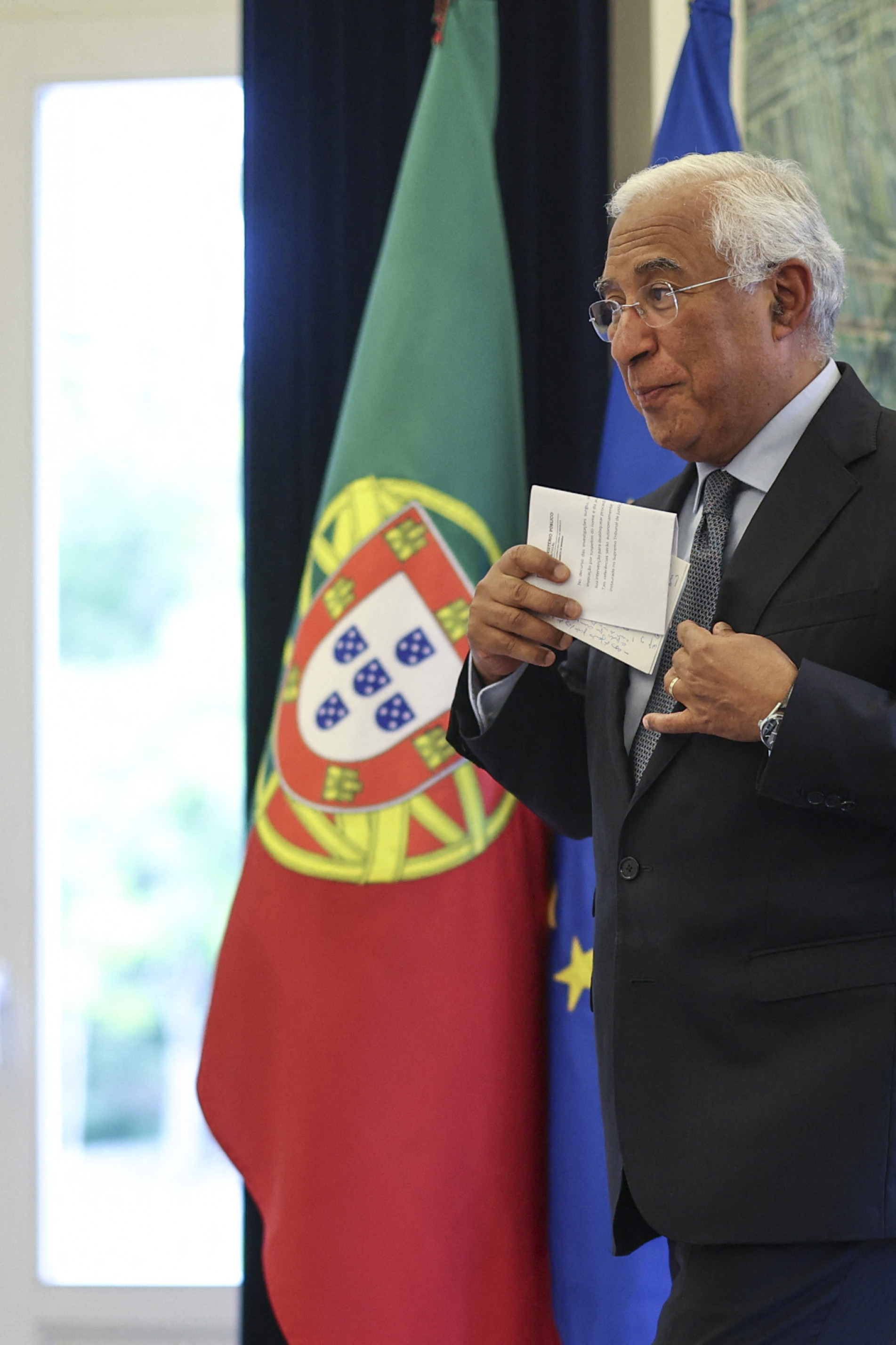 António Costa após o anúncio no Palácio de São Bento