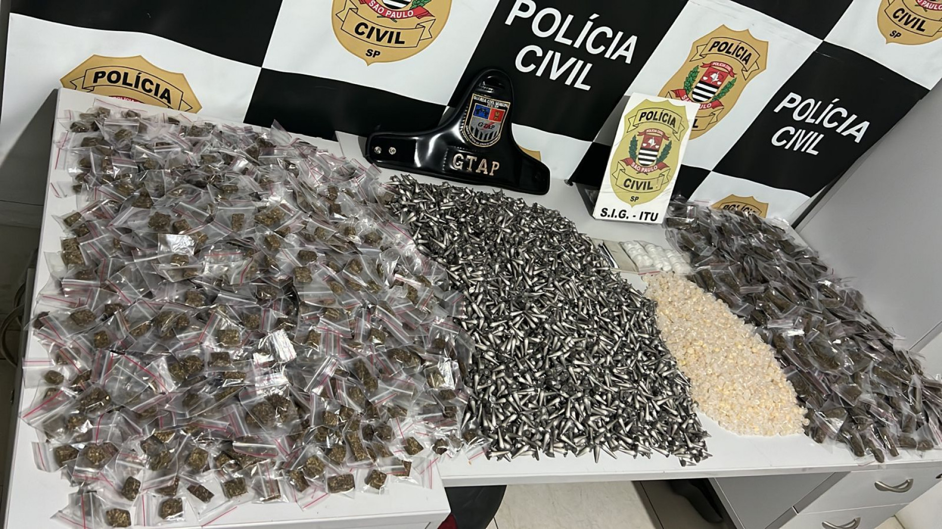 Polícia Civil de Itu apreende mais de 7 mil porções de drogas