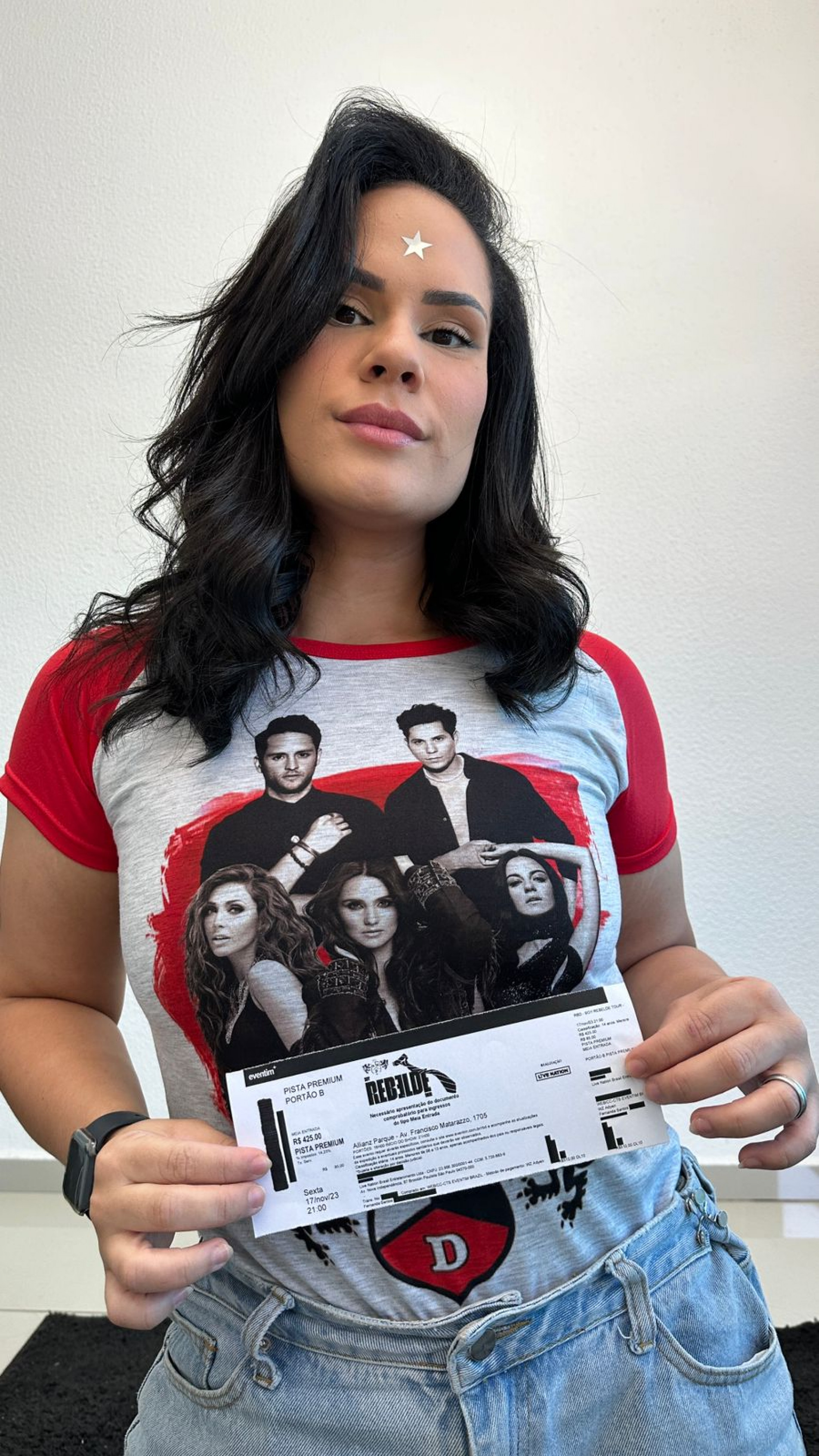 Fernanda está ansiosa para ver de perto os ídolos