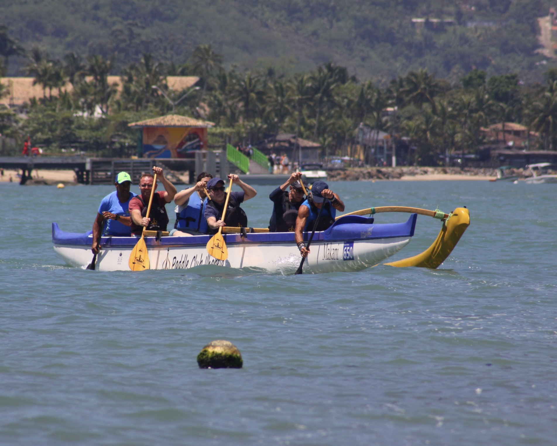 Canoa havaiana é um esporte em crescimento em Ilhabela
