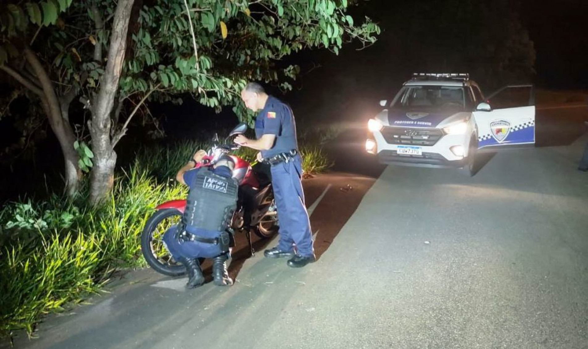 A GCM foi ao local e verificou alguns danos na moto