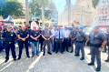 For&ccedil;as de seguran&ccedil;a se reuniram na Pra&ccedil;a Coronel Fernando Prestes - DIVULGA&Ccedil;&Atilde;O