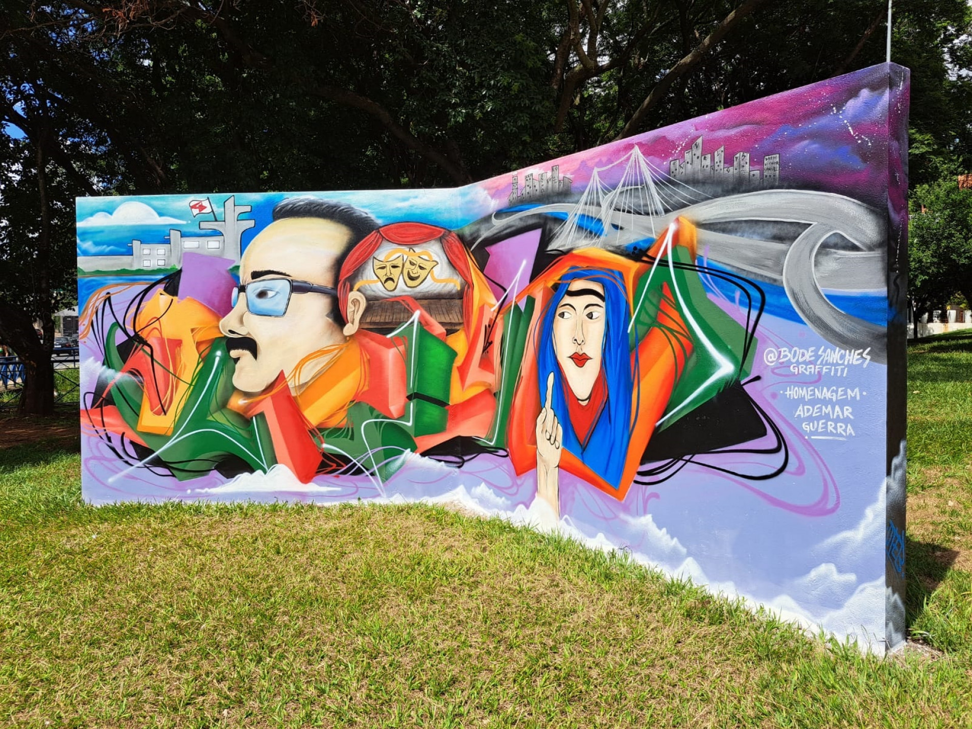 Trabalho de Bode Sanches Graffiti, que ficou com primeiro lugar