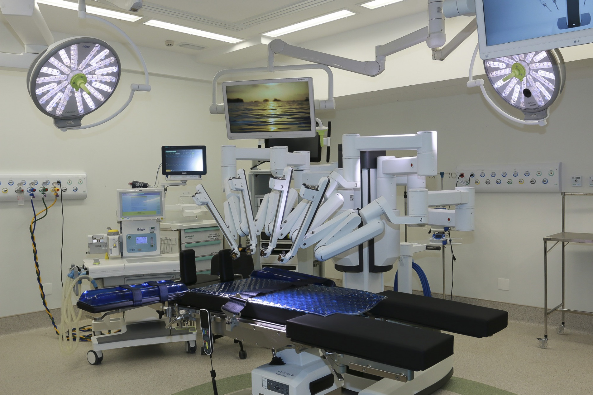 Robô cirúrgico da Unimed Sorocaba, que irá realizar as cirurgias robóticas