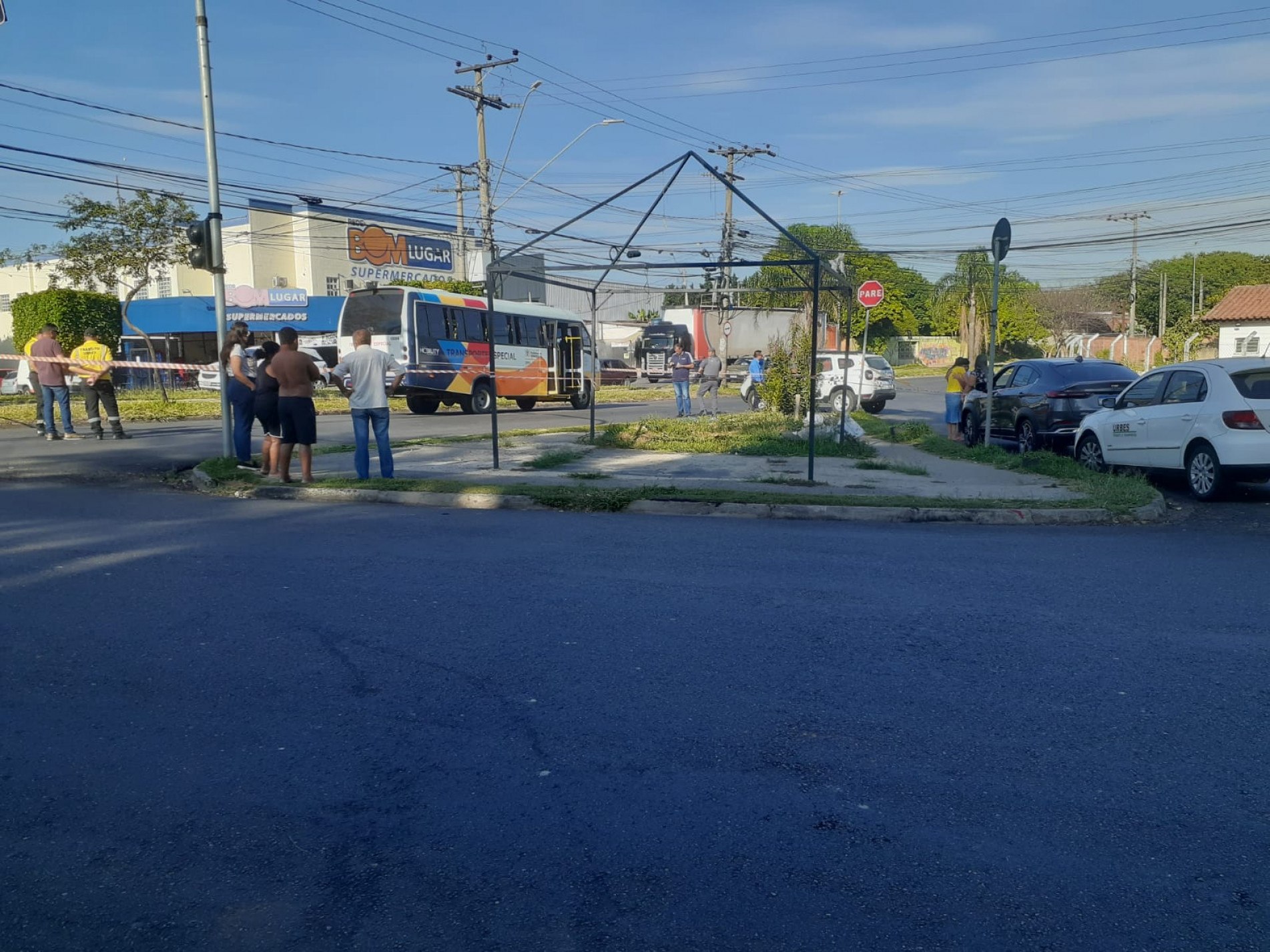 Atropelamento causado por um ônibus municipal deixa vítima