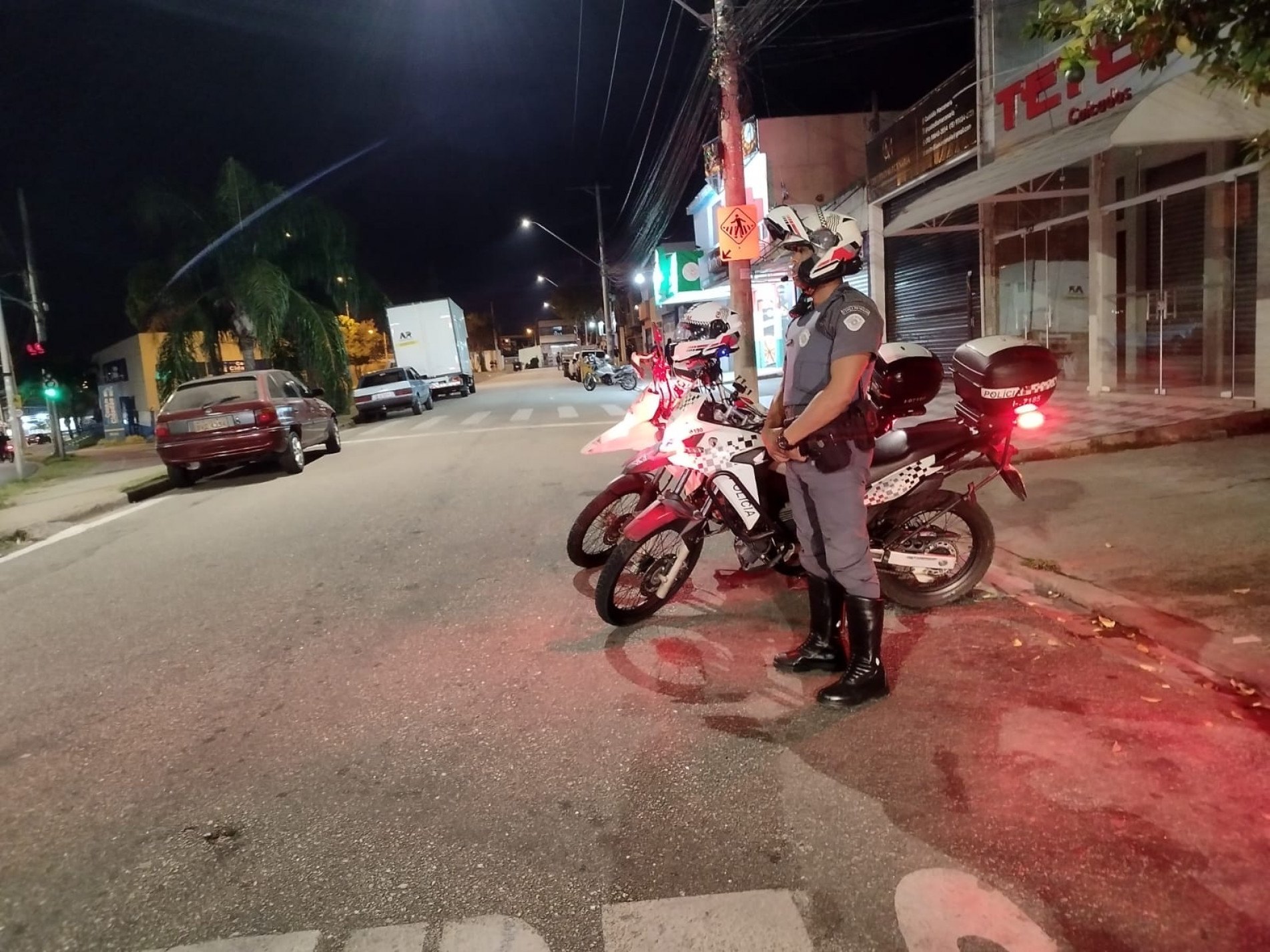 As viaturas ficaram em pontos estratégicos 