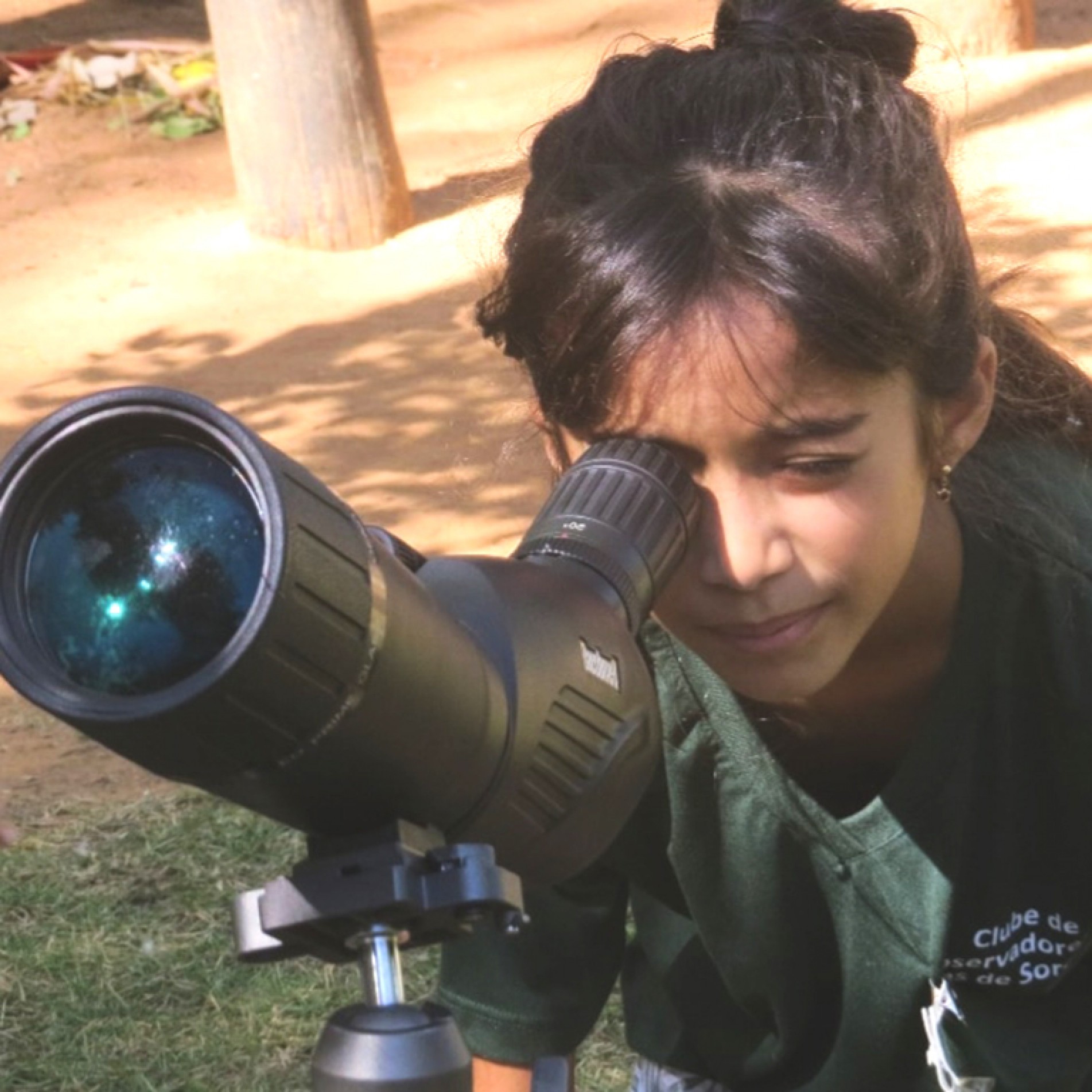 Maria Flor está no clube infantil há sete anos e adora o que aprende

