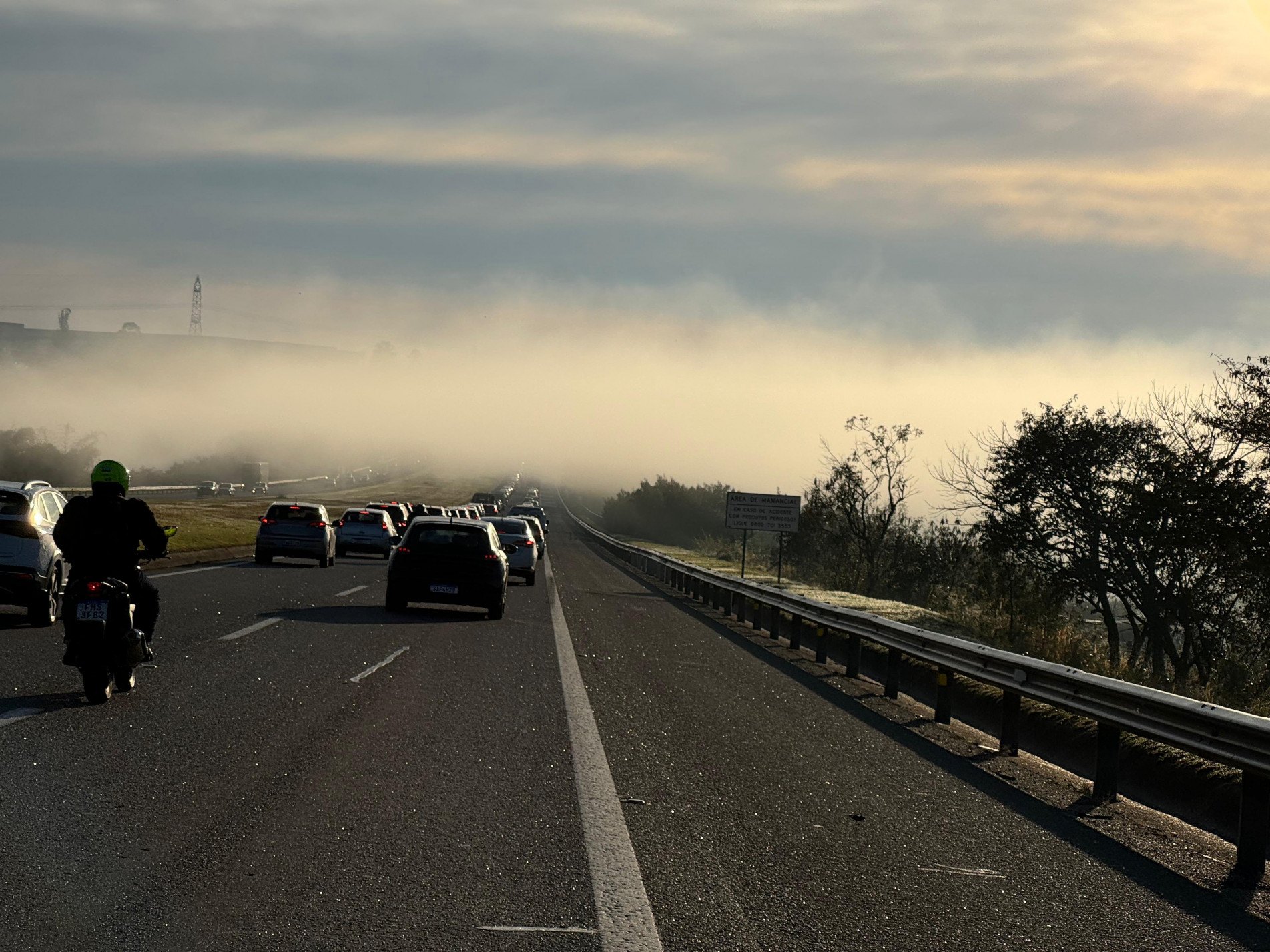 Imagem feita hoje (12) pela manhã, na Castelinho