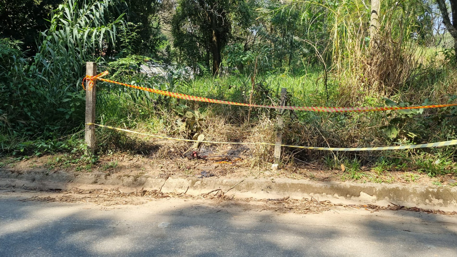 A área foi isolada para investigação