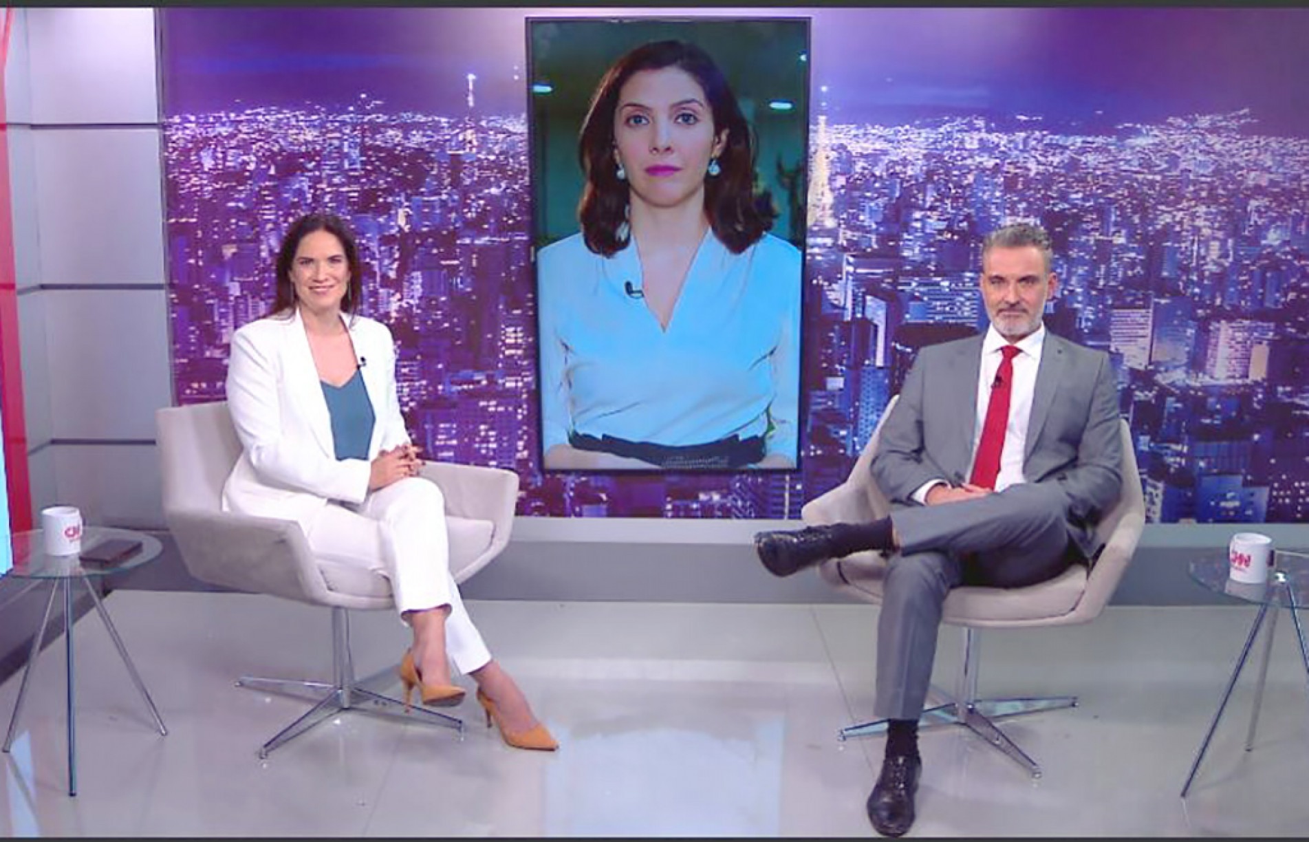 Equipe do programa O Ponto, da CNN
