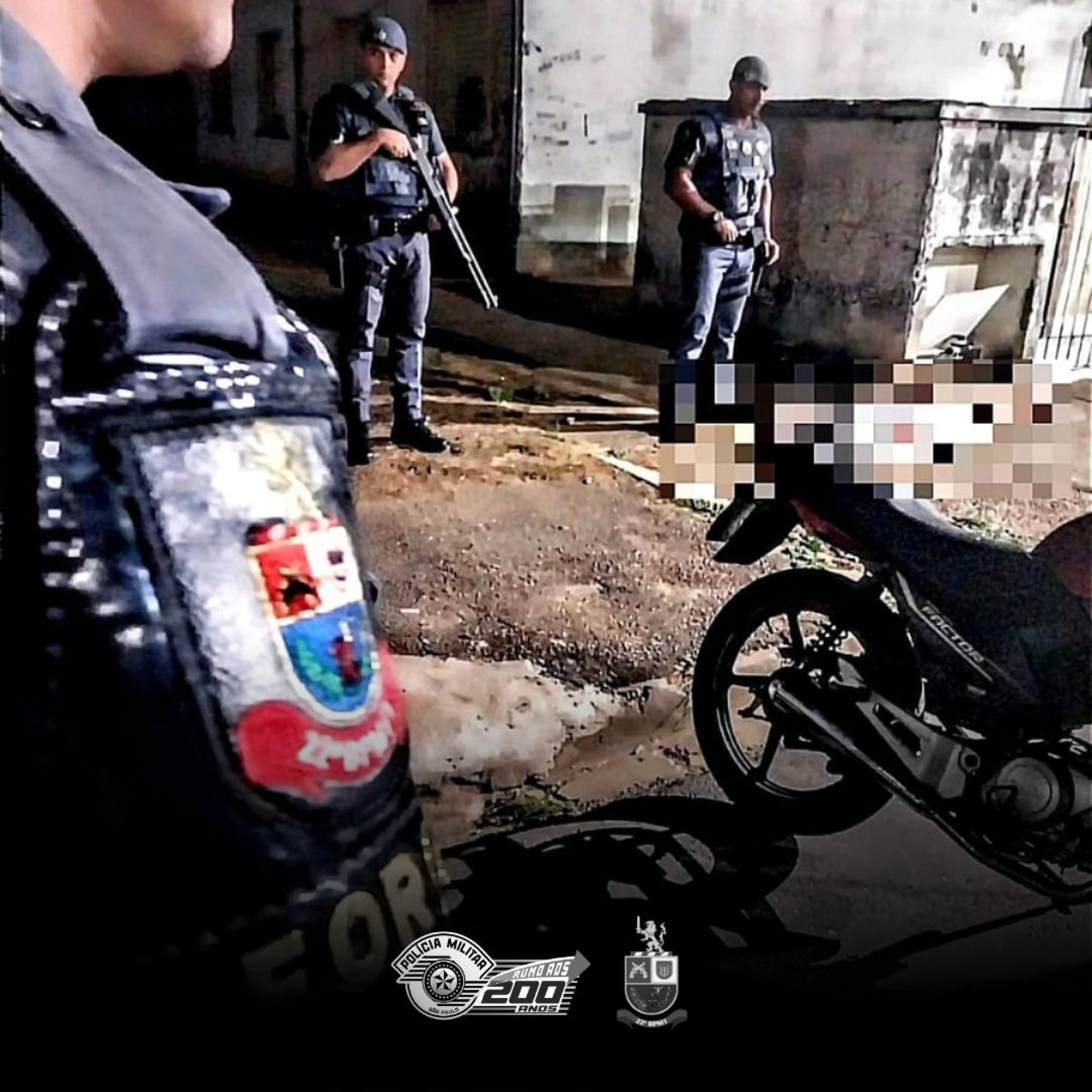 A motocicleta havia sido furtada na Vila Mazzei