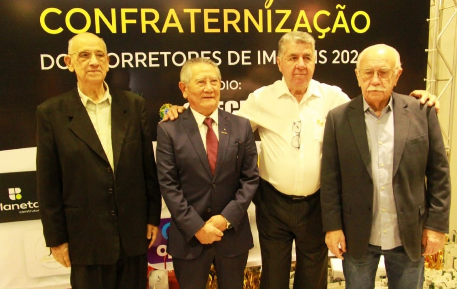 Sebastião Agostinho de Lima Filho, Gilberto Yogui (vice-presidente do Creci/SP), Claudinei de Oliveira e Salvador Milego