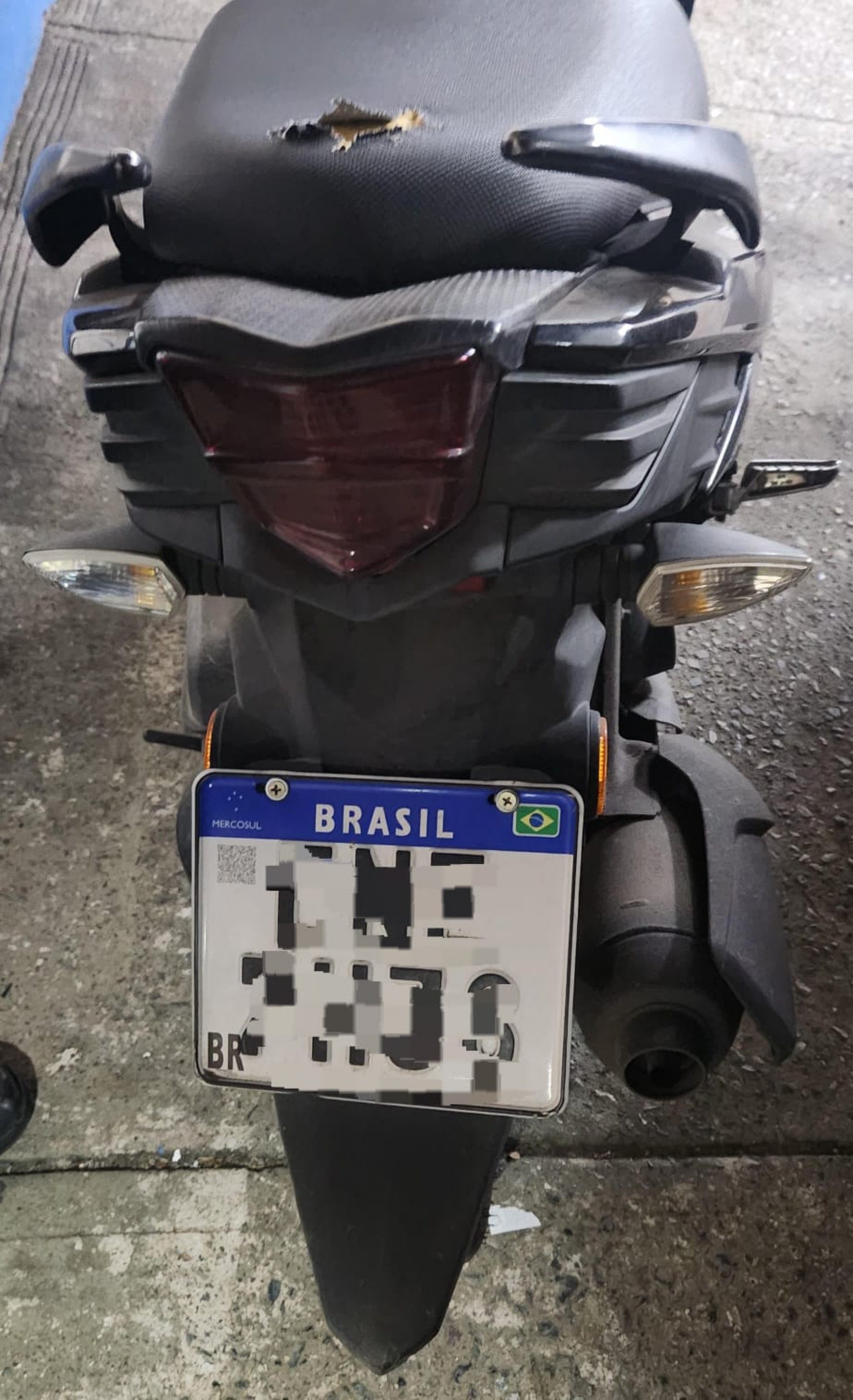 A motocicleta foi recolhida ao pátio de veículos