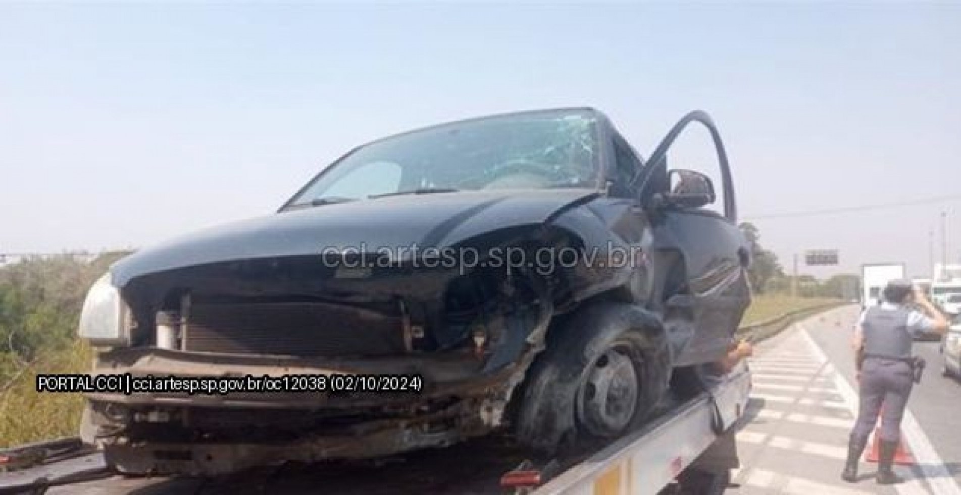 O veículo for removido da pista para um posto da Polícia Rodoviária