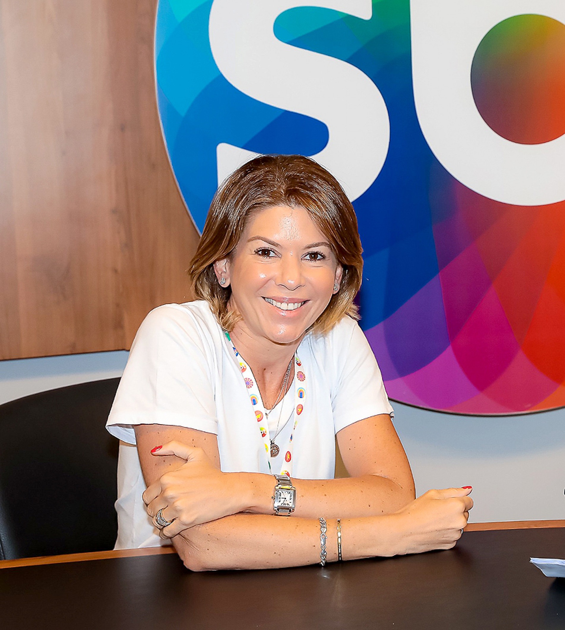 Daniela Beyruti, filha de Silvio Santos e principal 
nome da programação do SBT 