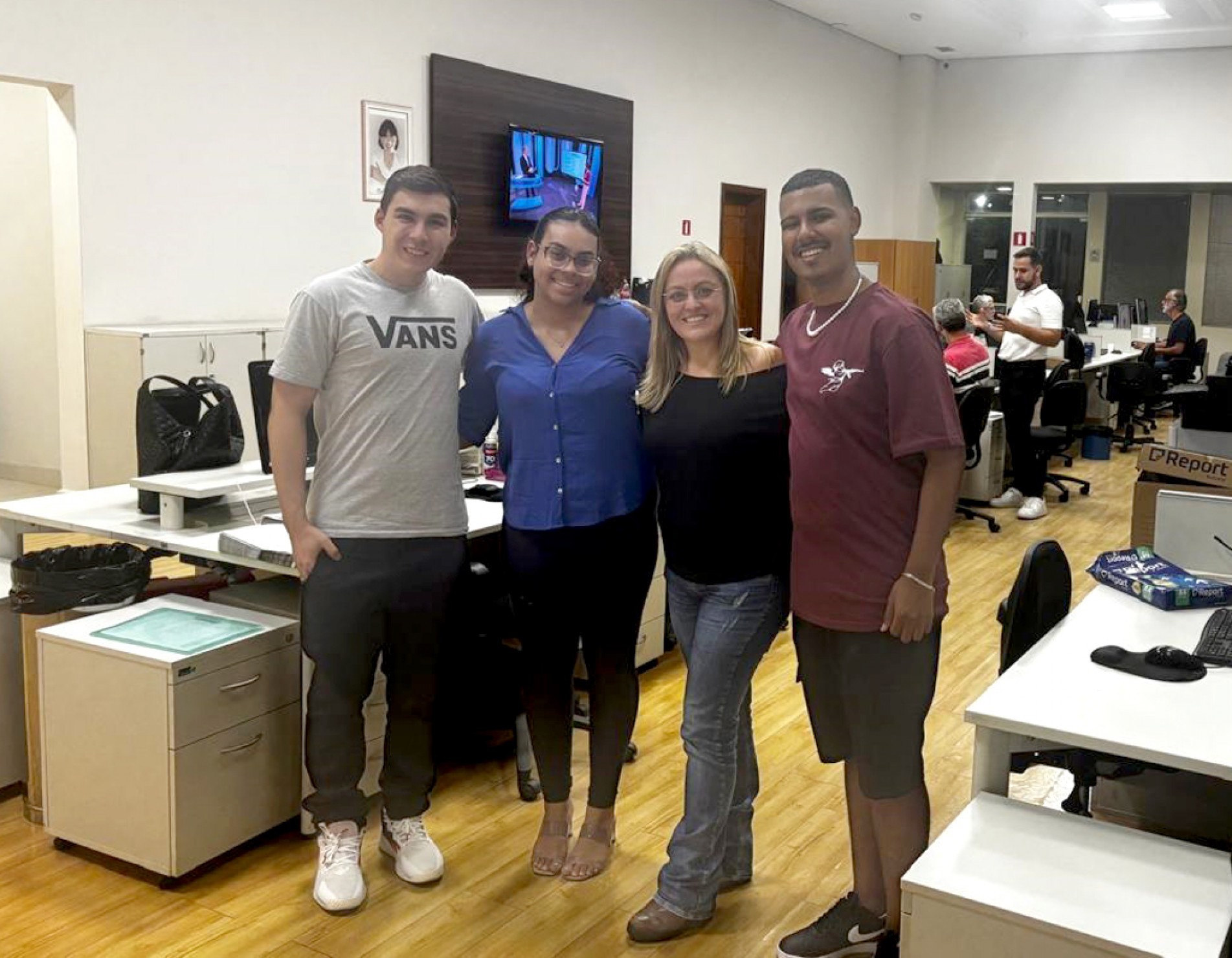 Alunos da Athon acompanharam parte da cobertura eleitoral
