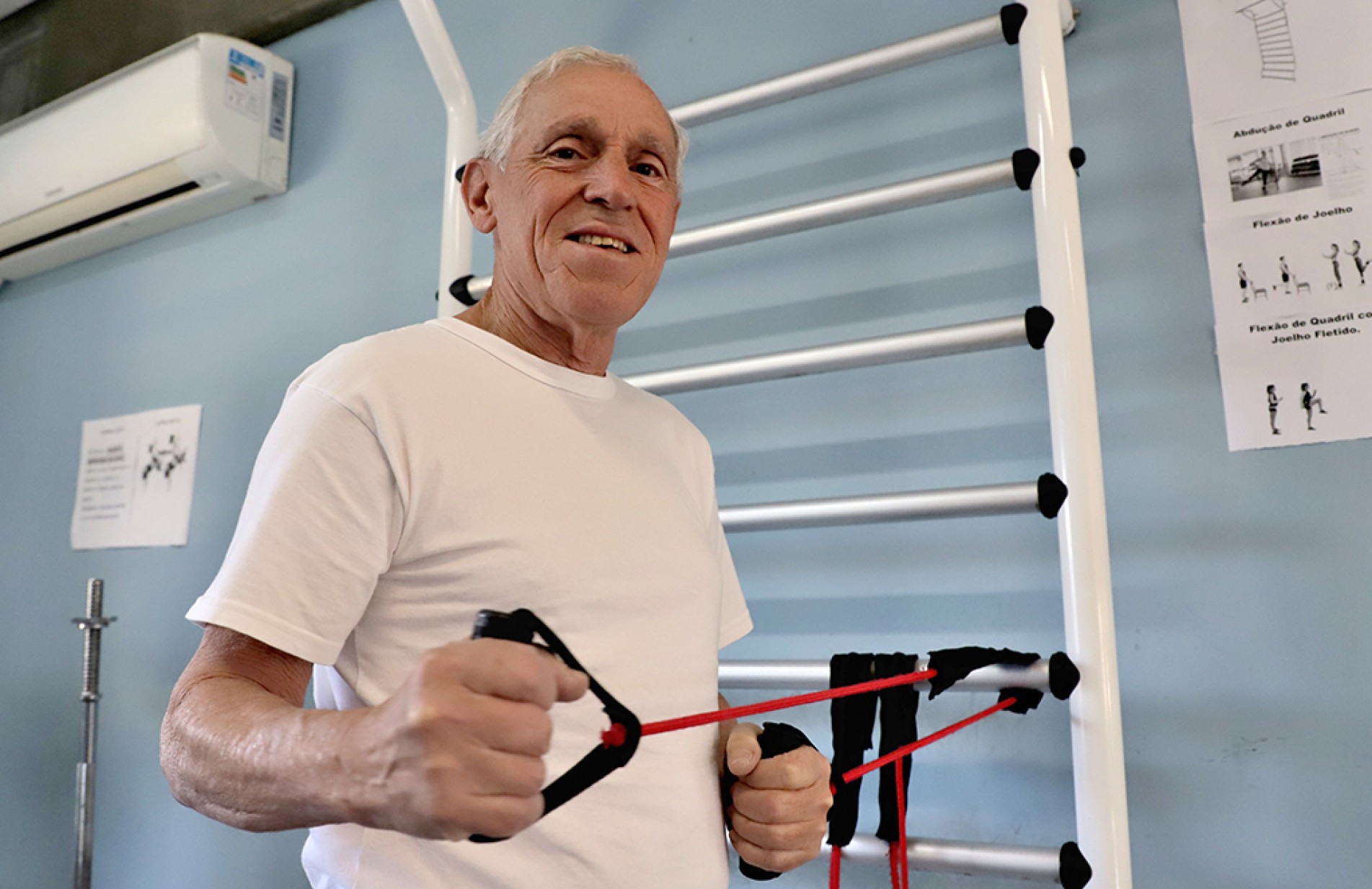 José Carlos de Freitas costuma fazer exercícios físicos
