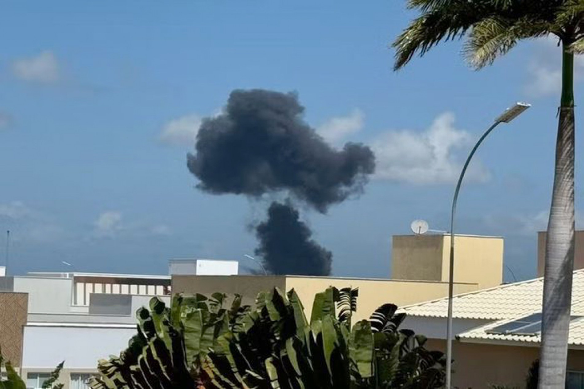 Aeronave F-5N explodiu ao se chocar contra o solo