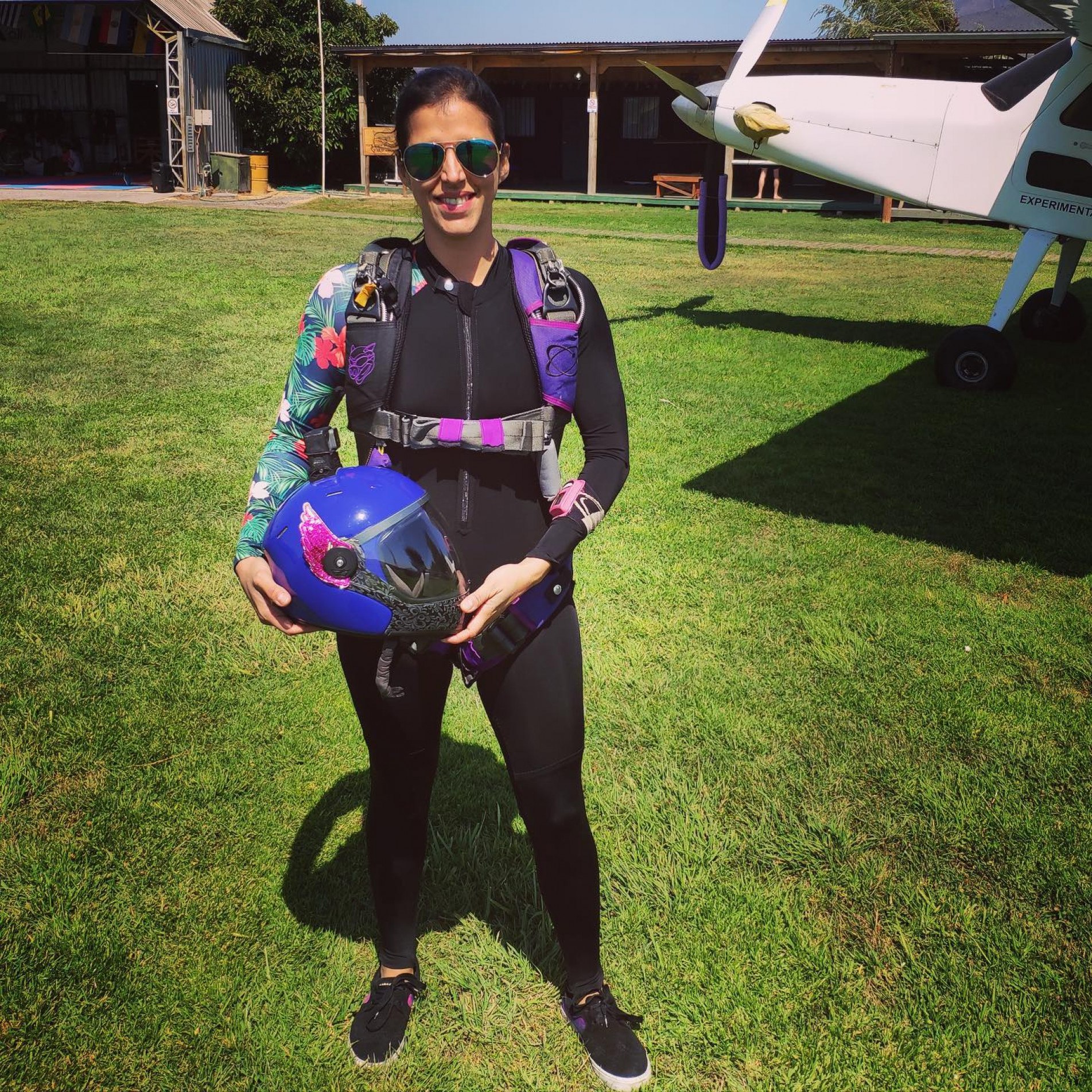 A paraquedista chilena de 40 anos morreu durante um salto em Boituva