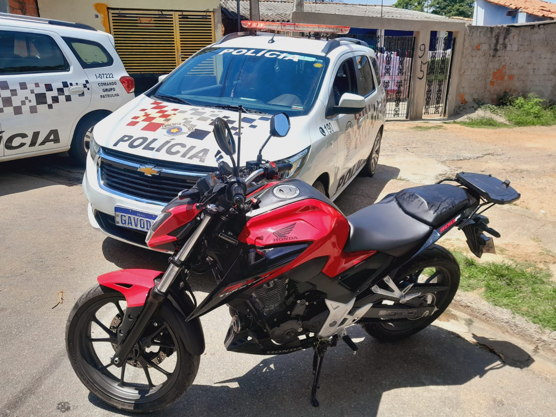 Ocorrência de roubo a moto