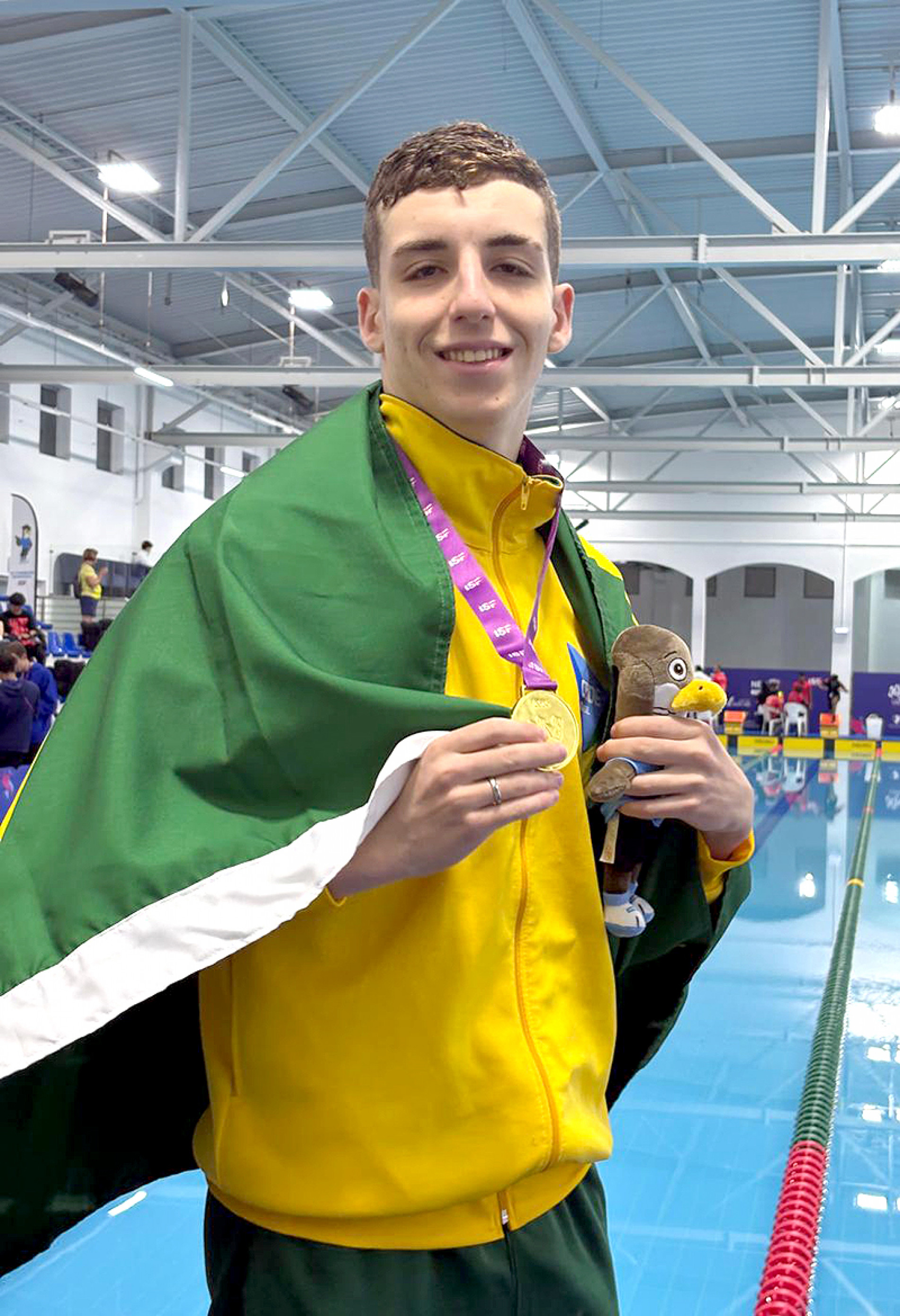 Kauã no Mundial de Paranatação disputado em Bahrein