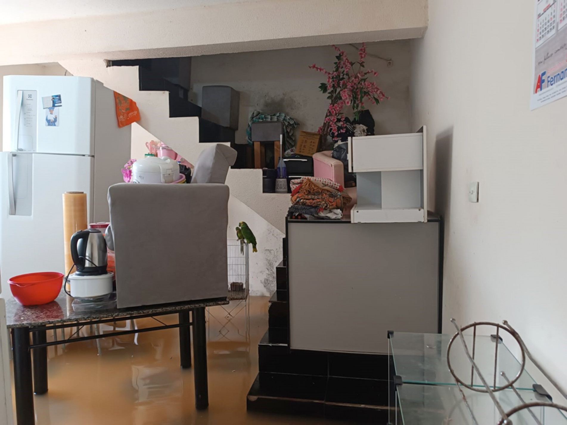 Famílias tentaram salvar móveis e eletrodomésticos no Parque Vitória Régia 2
