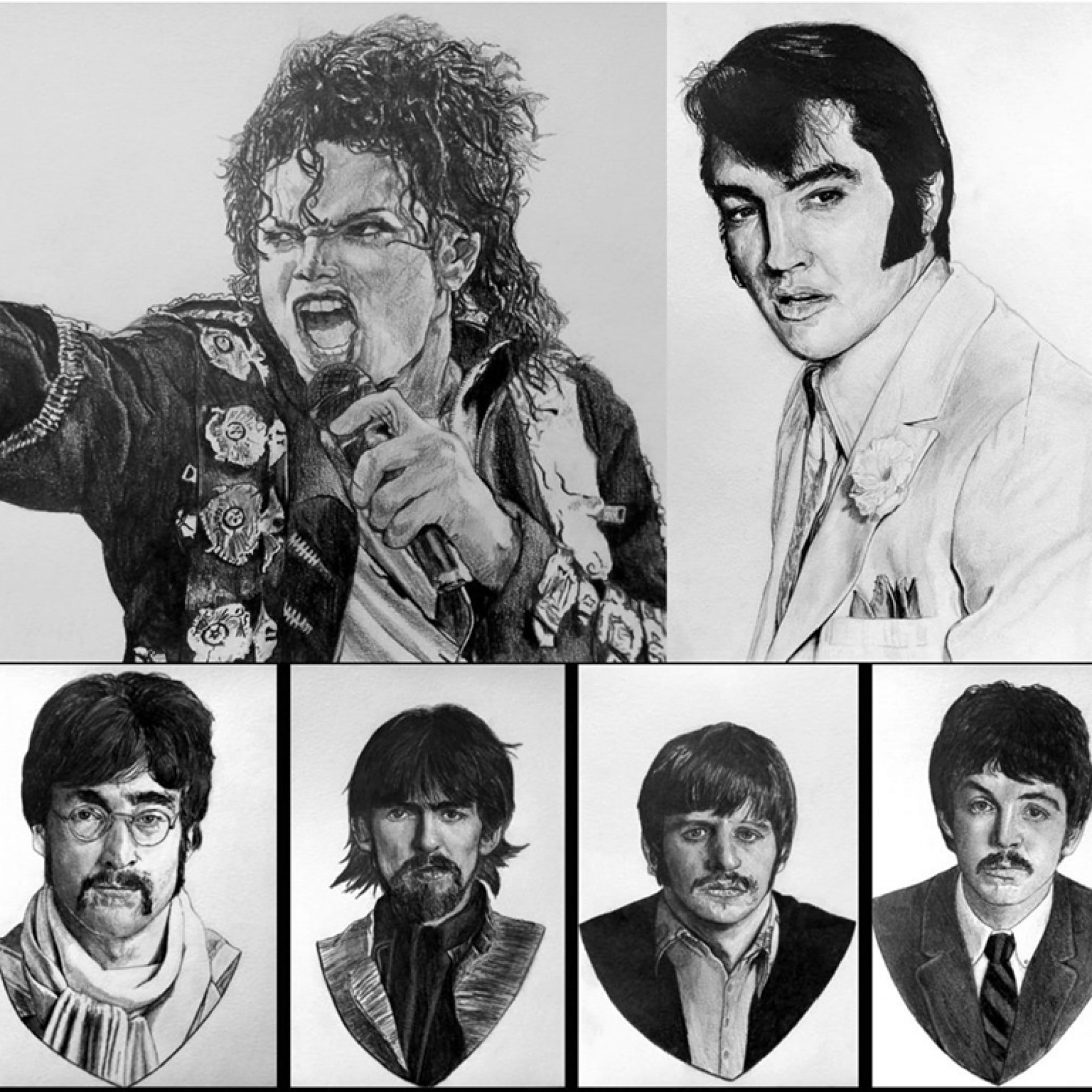 Obras retratam cantores consagrados e conhecidos do público
